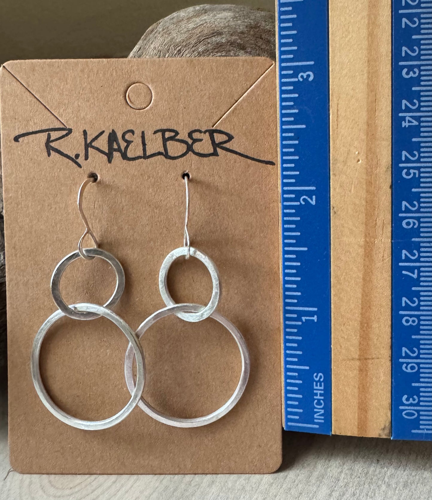 Sterling Silver Two Circles Earrings Made to Order