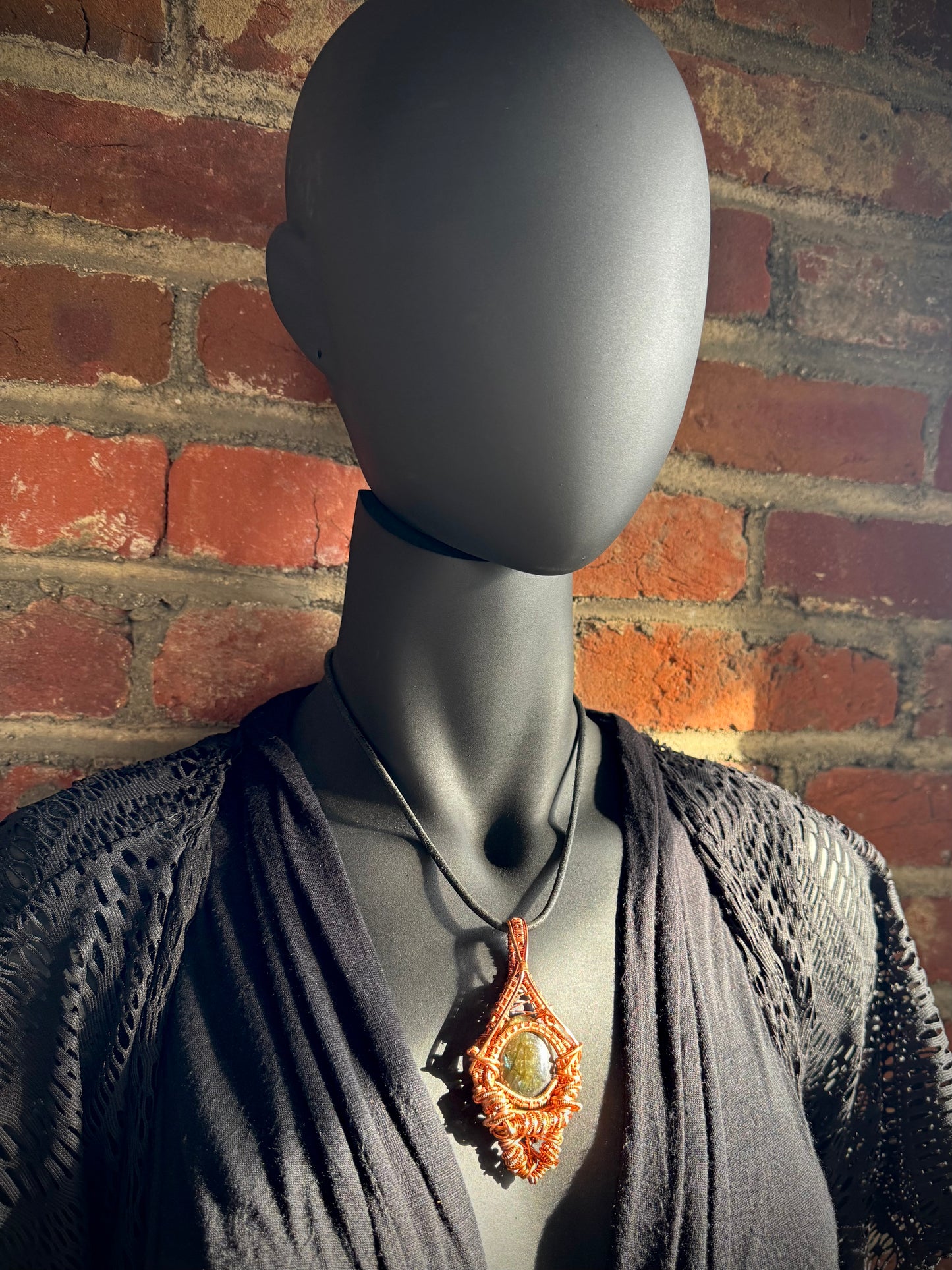 Labradorite Pendant with Copper