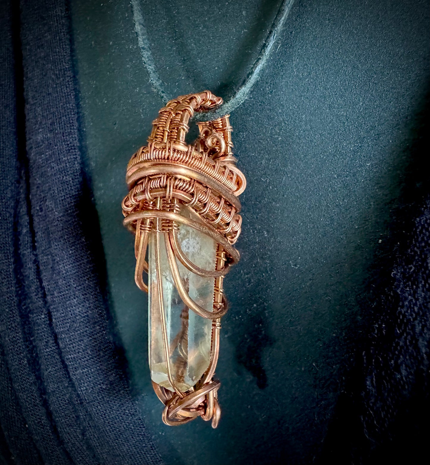 Citrine and Copper Pendant