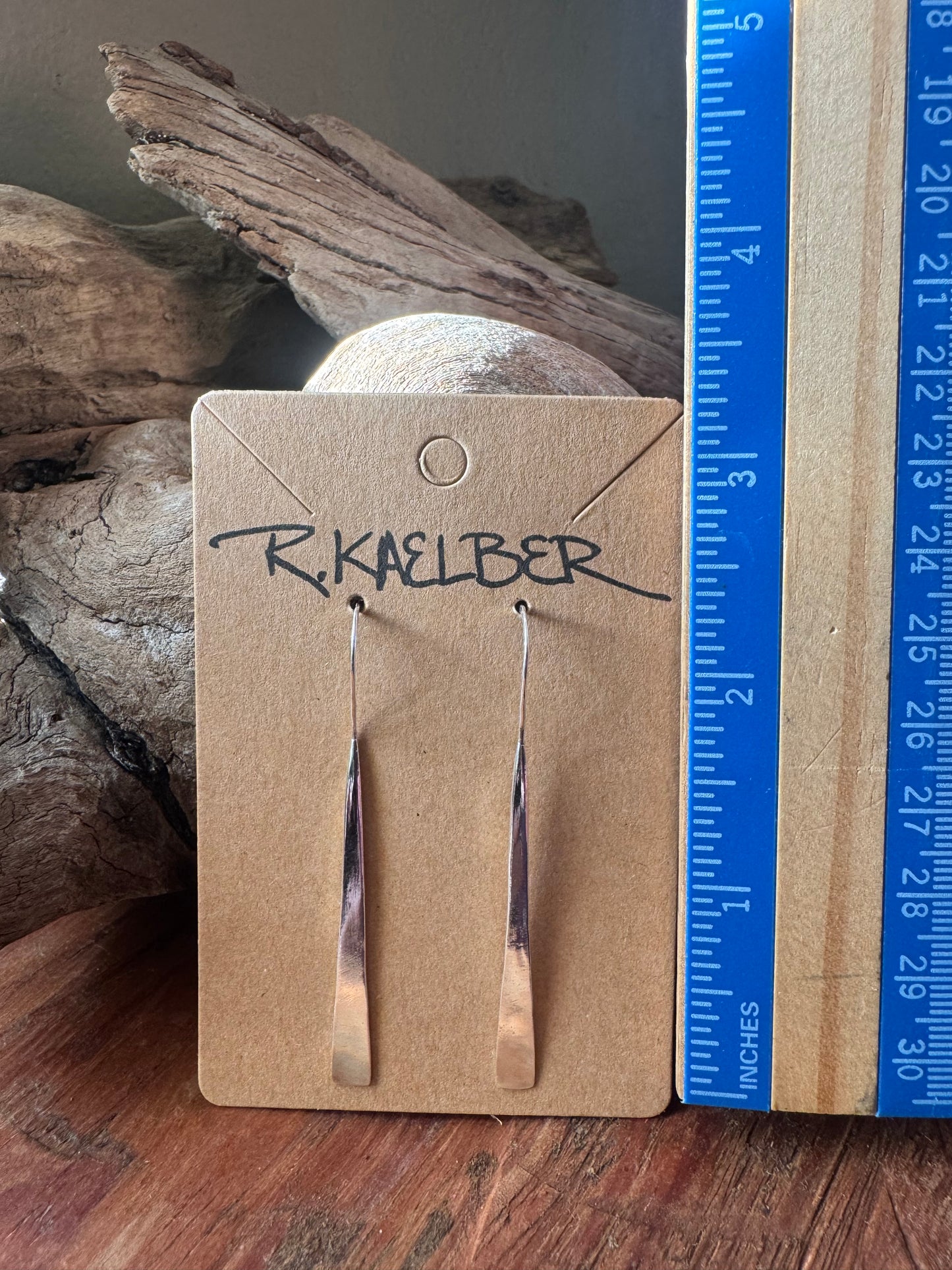Sterling Sliver Smooth Drop Earrings - R.Kaelber Art