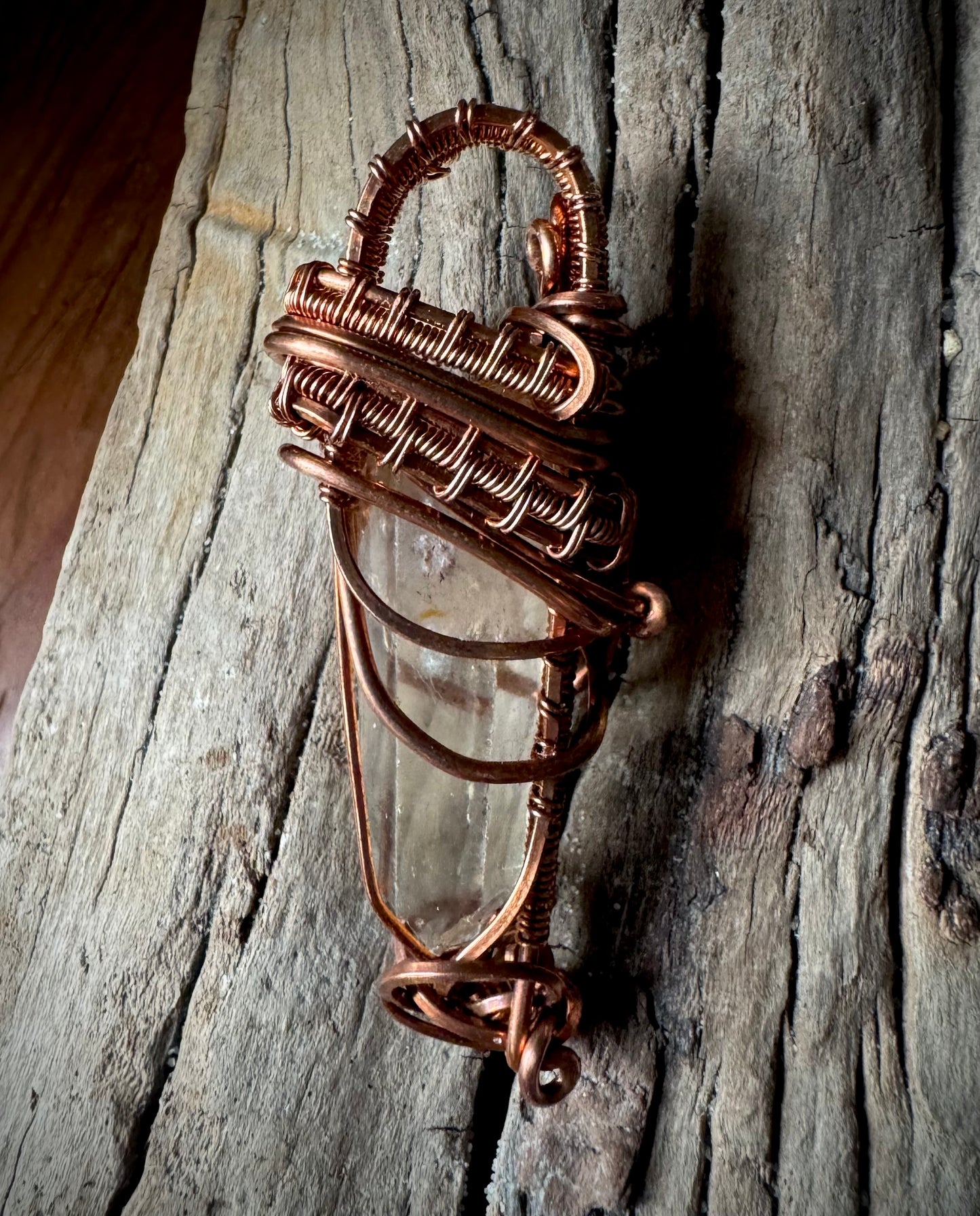 Citrine and Copper Pendant