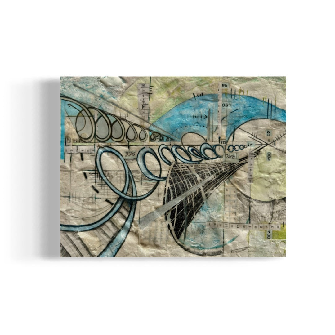 New Perspectives-Original Artwork on Handmade Recycled Paper - R.Kaelber Art