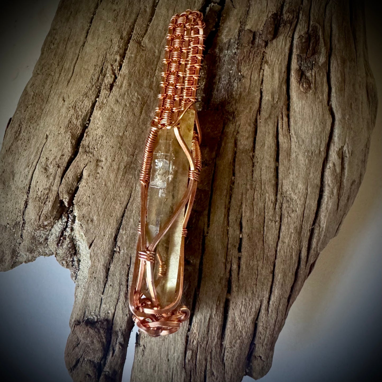 Citrine and Copper Pendant