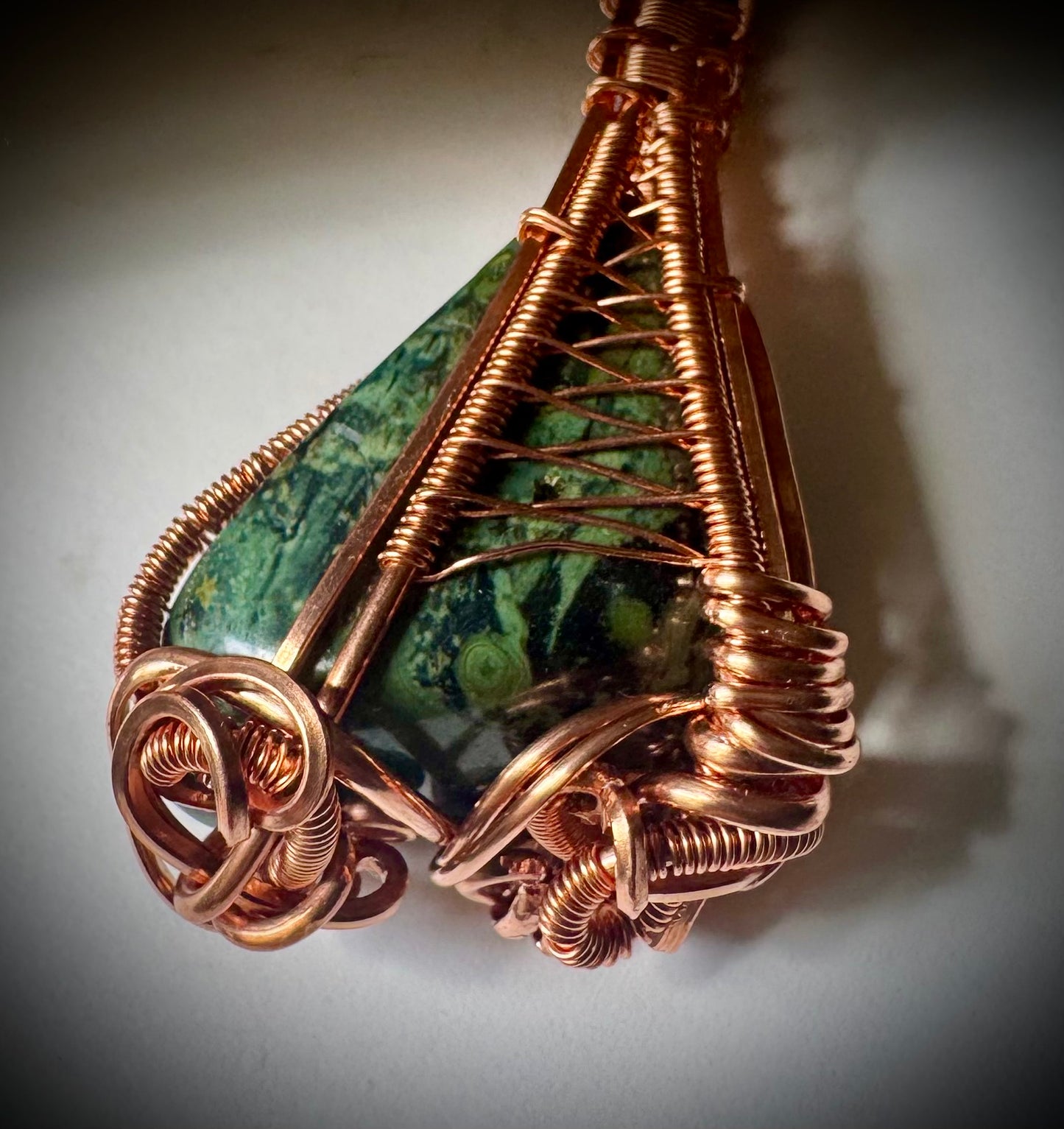 Kambaba and Copper Pendant