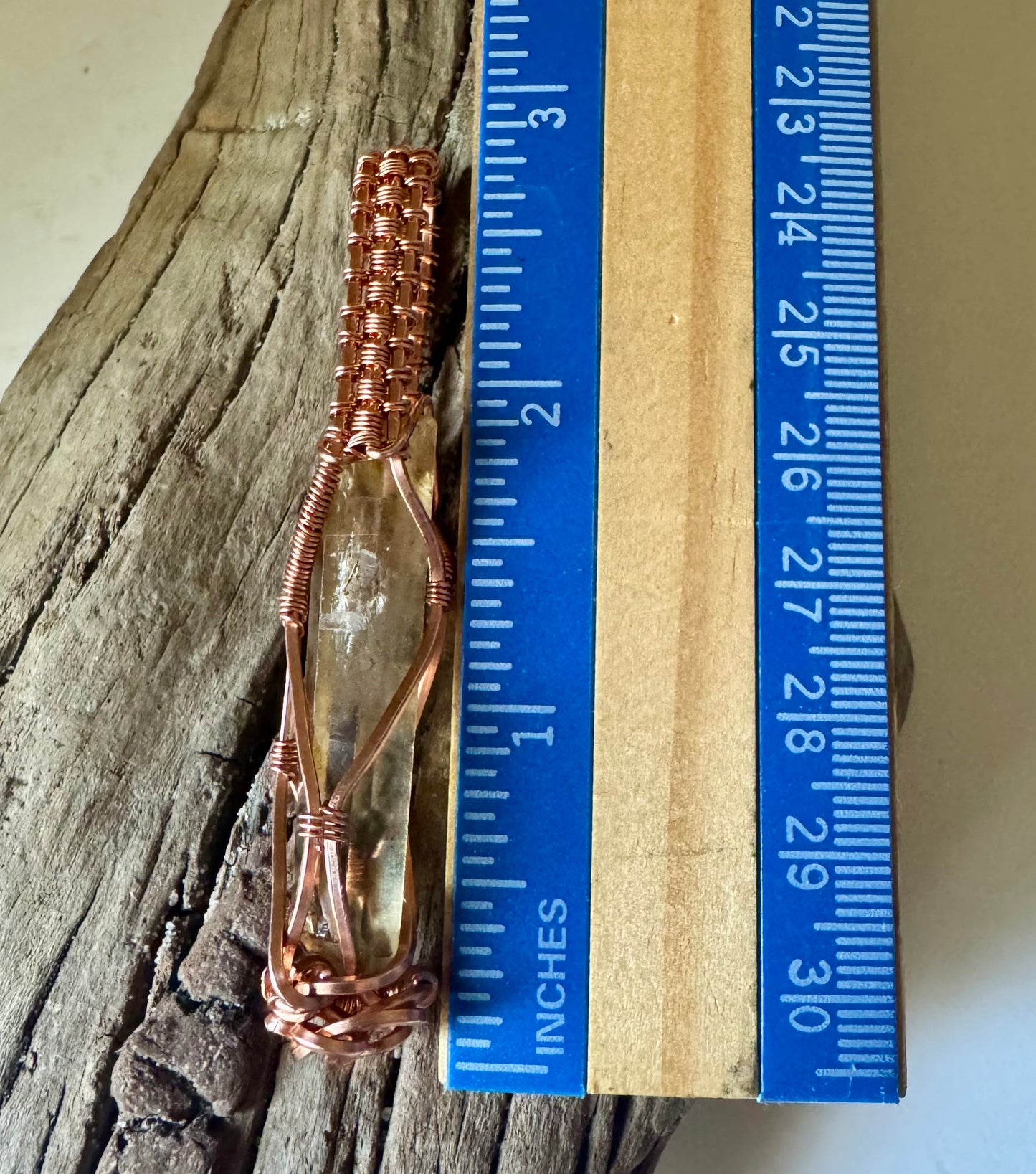 Citrine and Copper Pendant