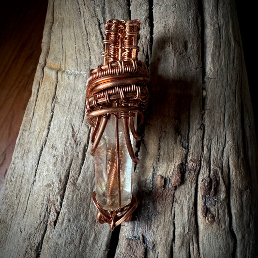 Citrine and Copper Pendant