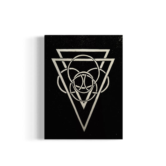 Energy Direction (Black background) Edition of 10- Original Linocut Print with Black Ink on Paper