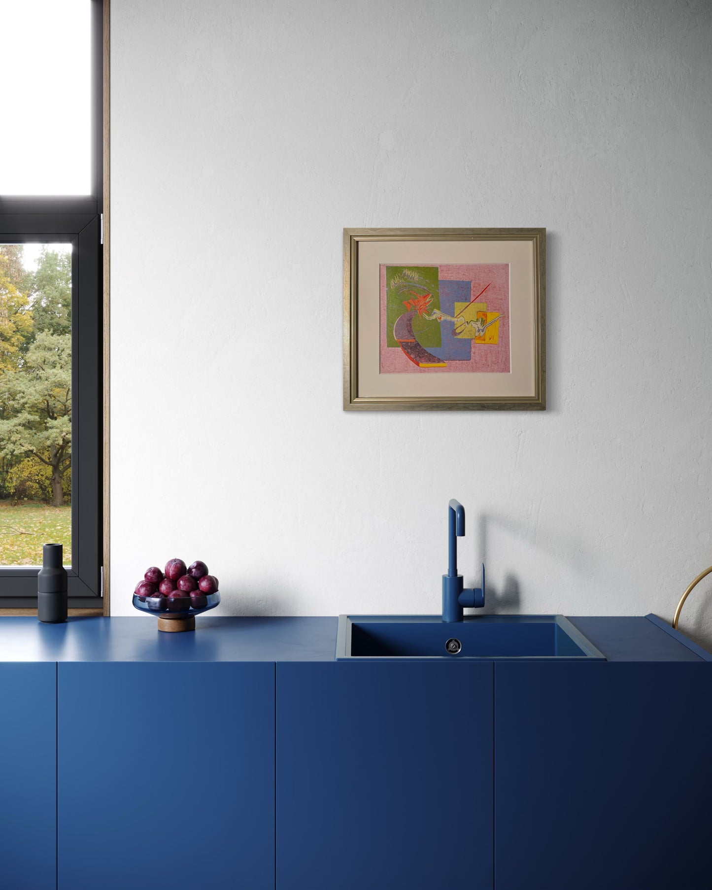 This Time Wasn’t So Bad - Original Woodblock Print Framed - R.Kaelber Art