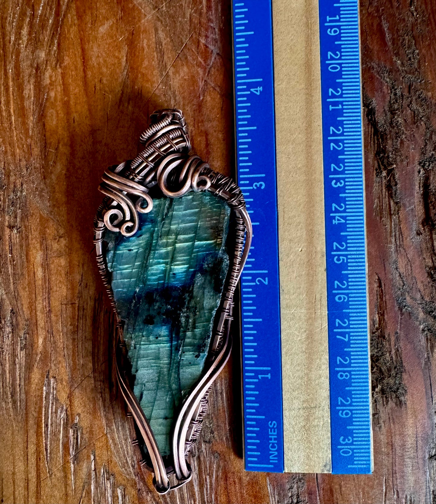 Labradorite Statement Necklace with Copper - R.Kaelber Art