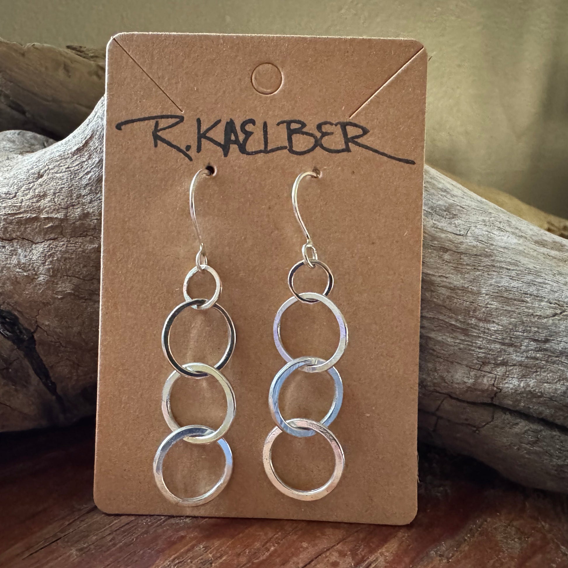 Sterling Silver Three Circles Earrings - R.Kaelber Art