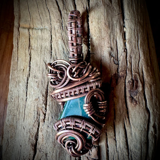 Bloodstone and Copper Pendant