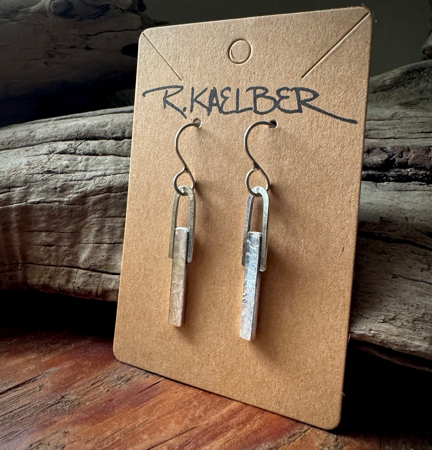 Lace Texture Silver Earrings