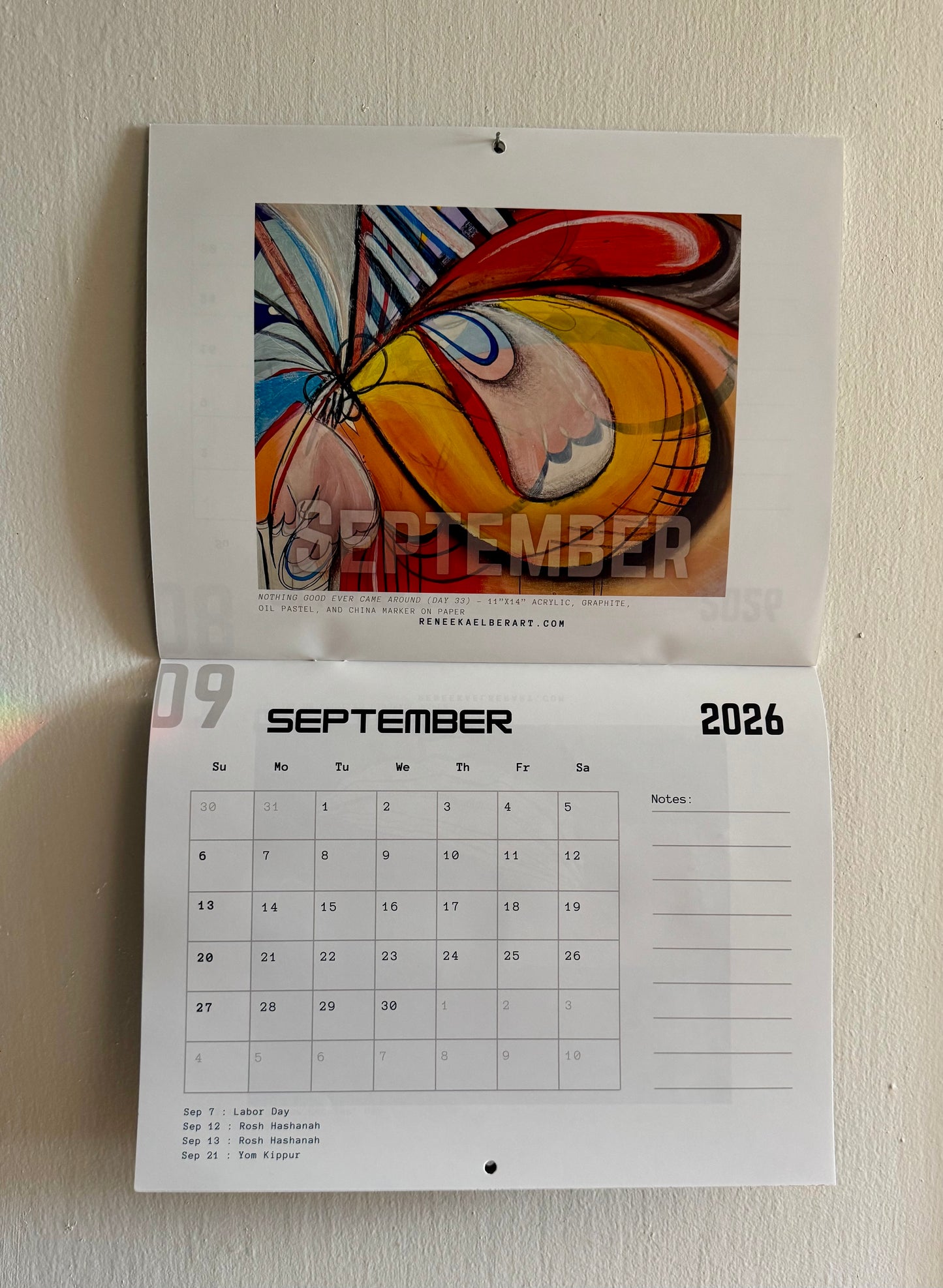 2026 Wall Calendar Staple Bound