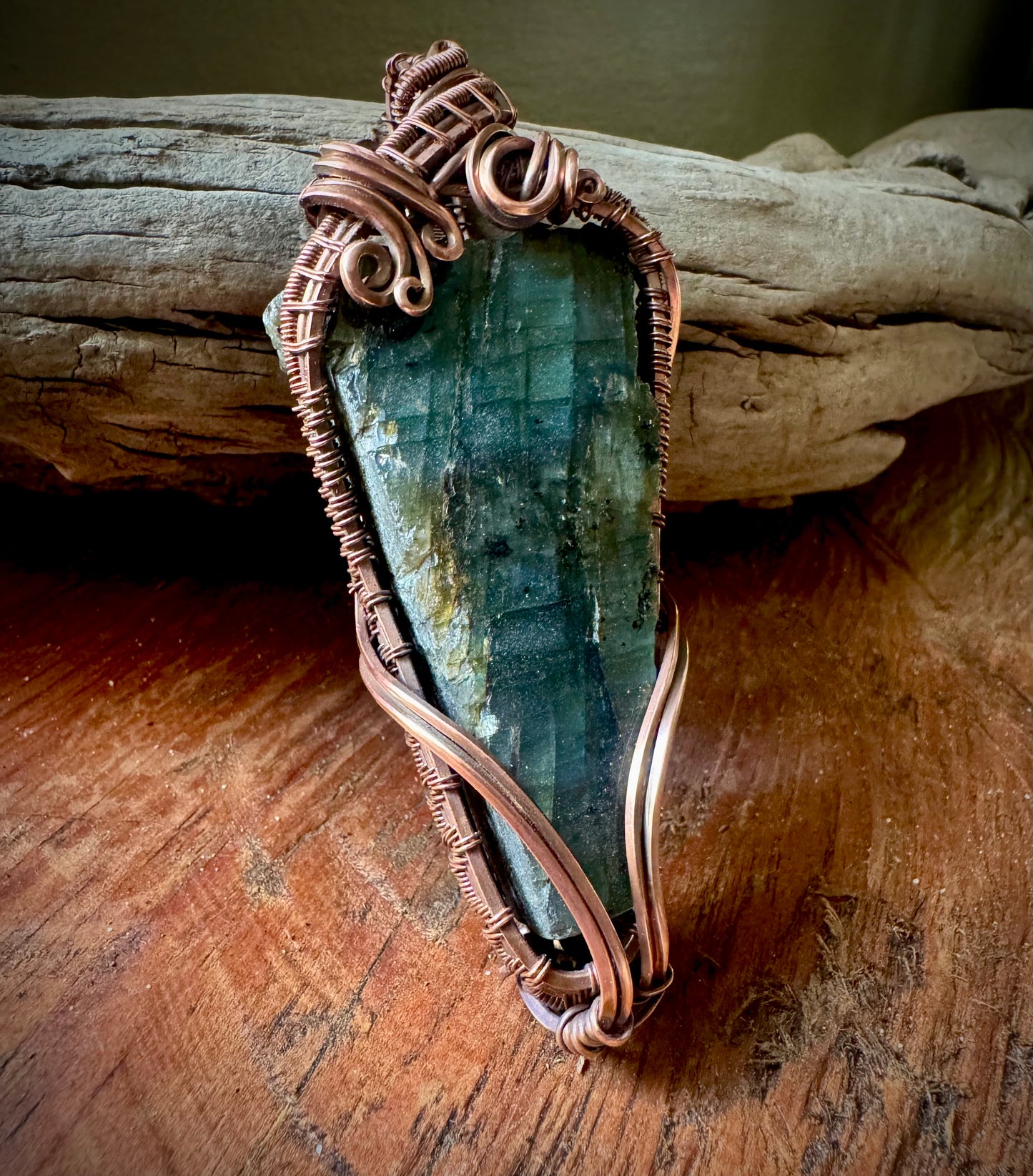 Labradorite Statement Necklace with Copper - R.Kaelber Art