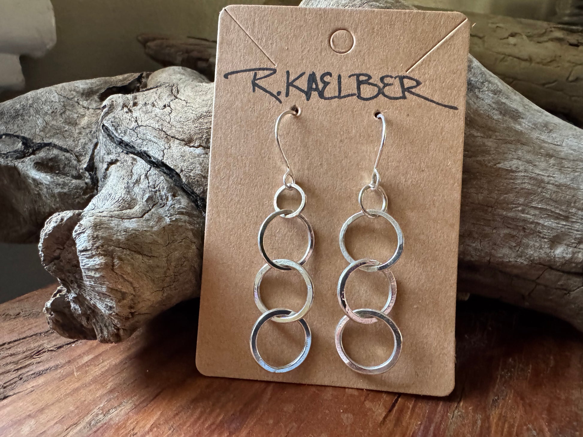Sterling Silver Three Circles Earrings - R.Kaelber Art