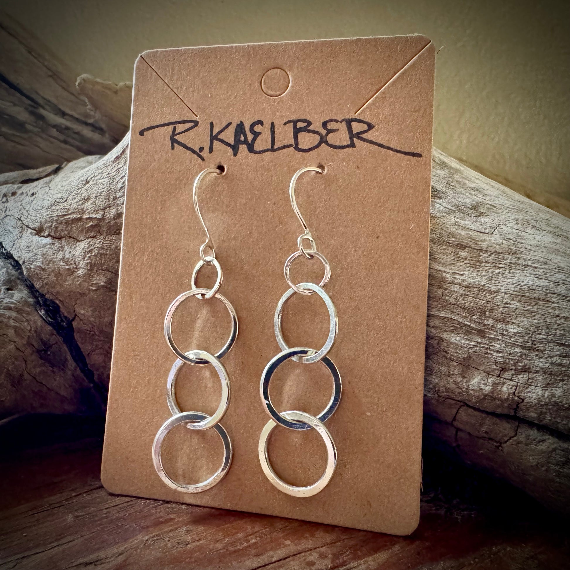 Sterling Silver Three Circles Earrings - R.Kaelber Art