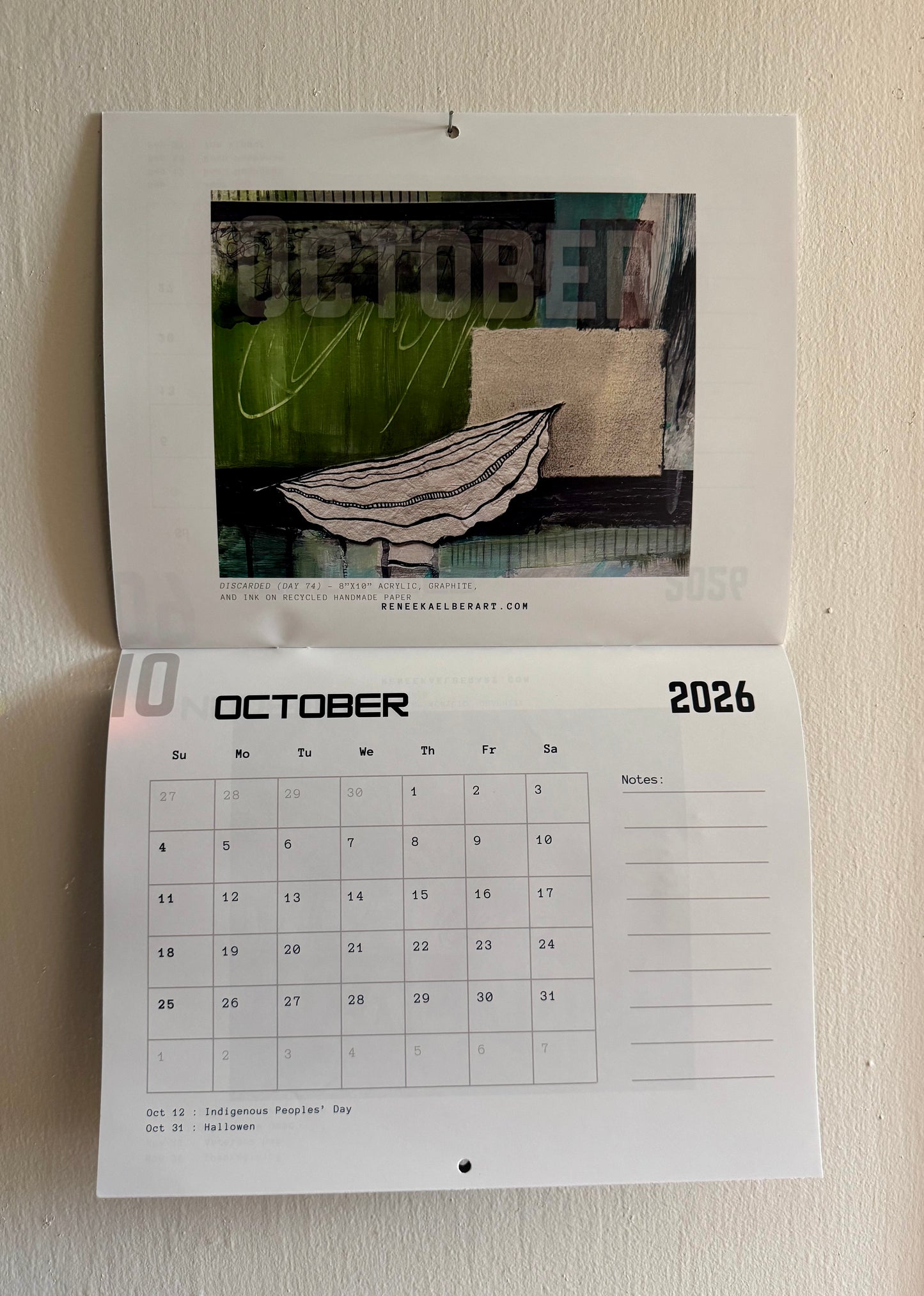 2026 Wall Calendar Staple Bound