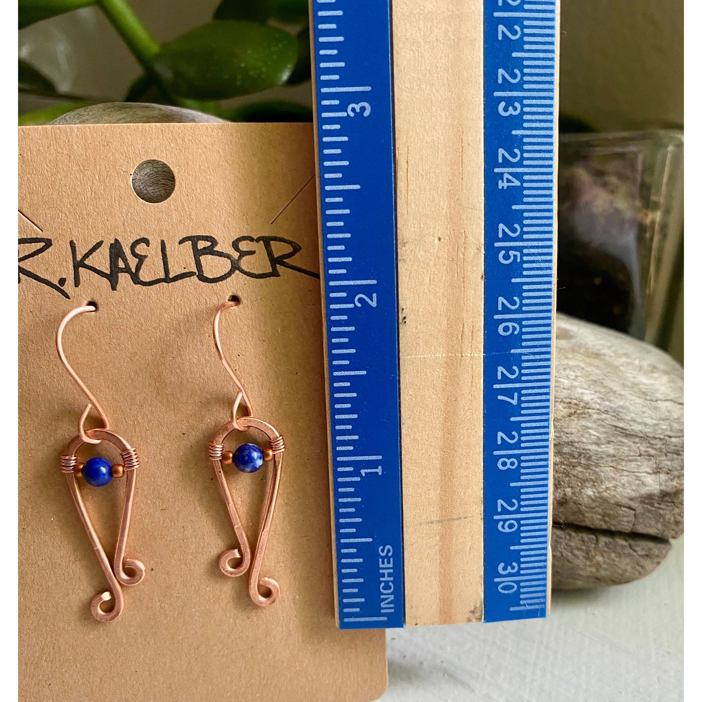 Lapis Lazuli Small Dangle Earrings - R.Kaelber Art