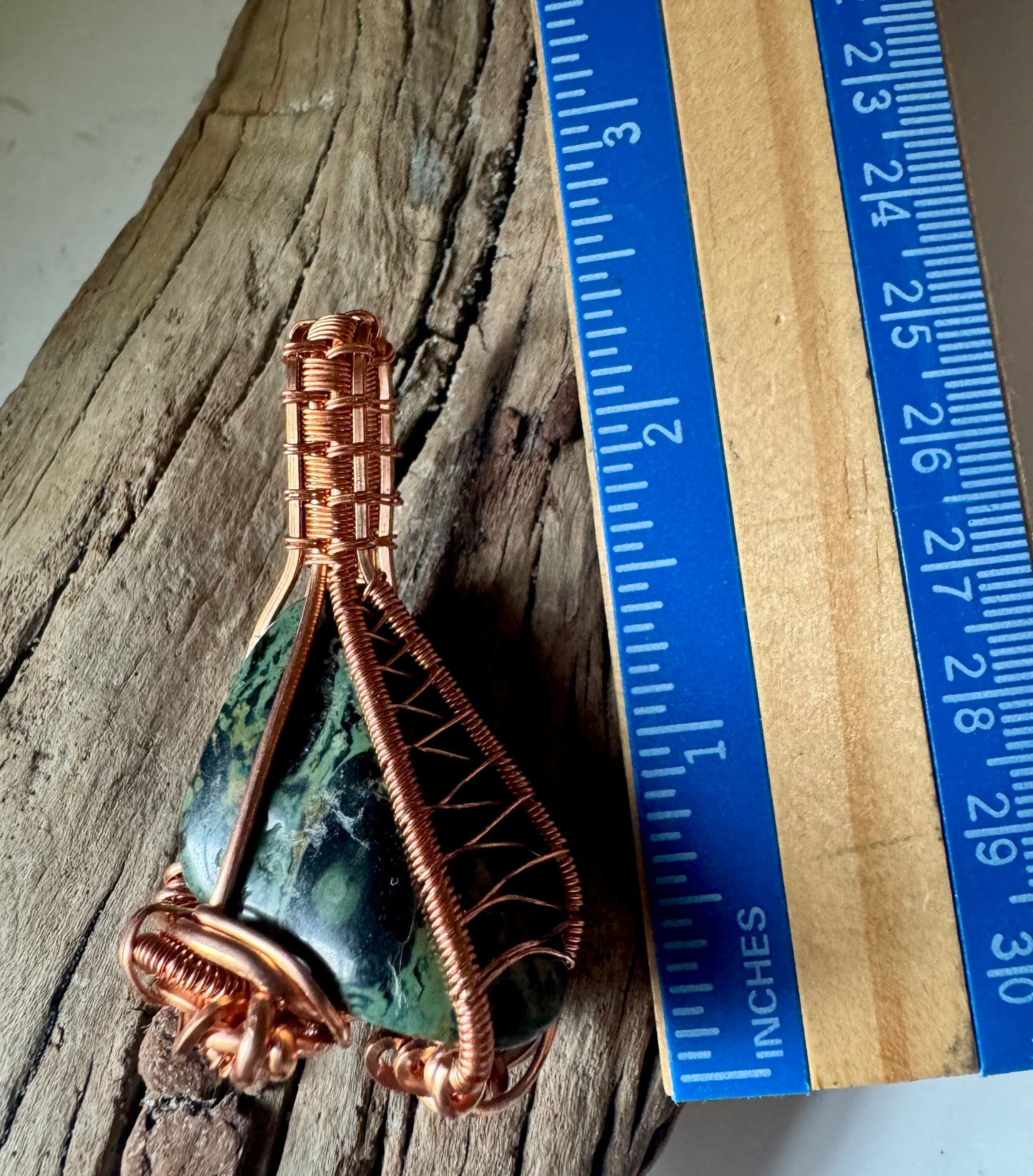 Kambaba and Copper Pendant