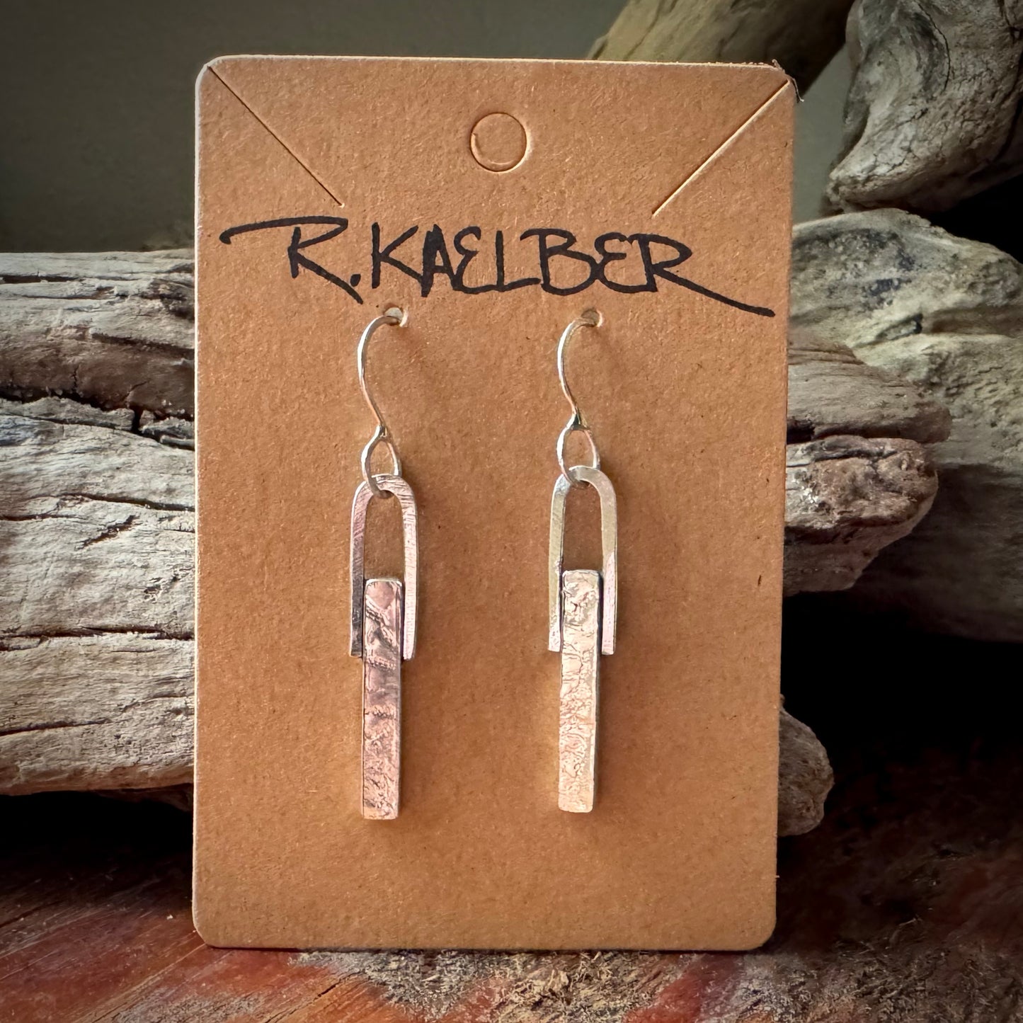 Lace Texture Silver Earrings