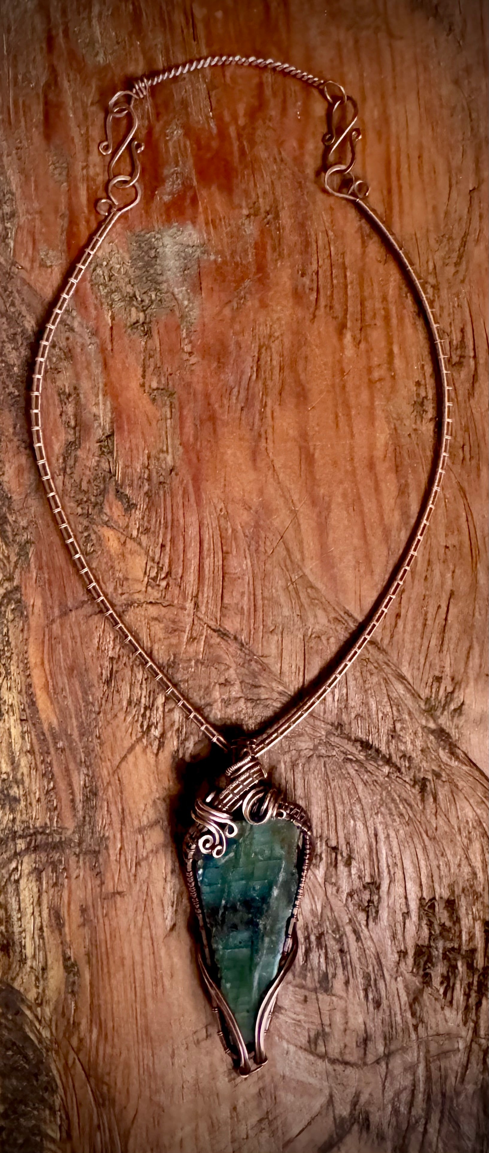 Labradorite Statement Necklace with Copper - R.Kaelber Art