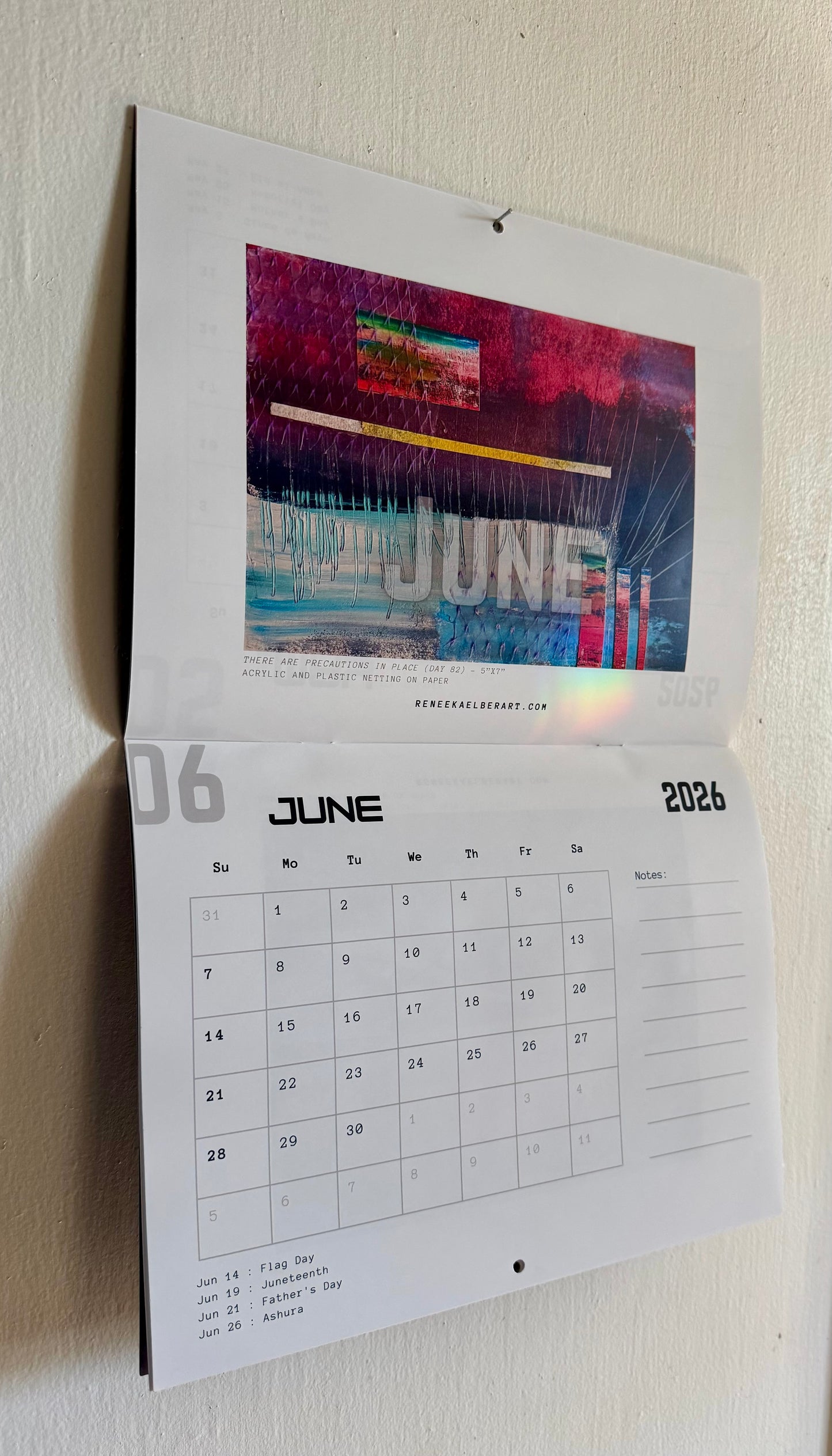 2026 Wall Calendar Staple Bound