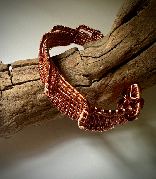 Greek Key Design Copper Cuff Made to Order
