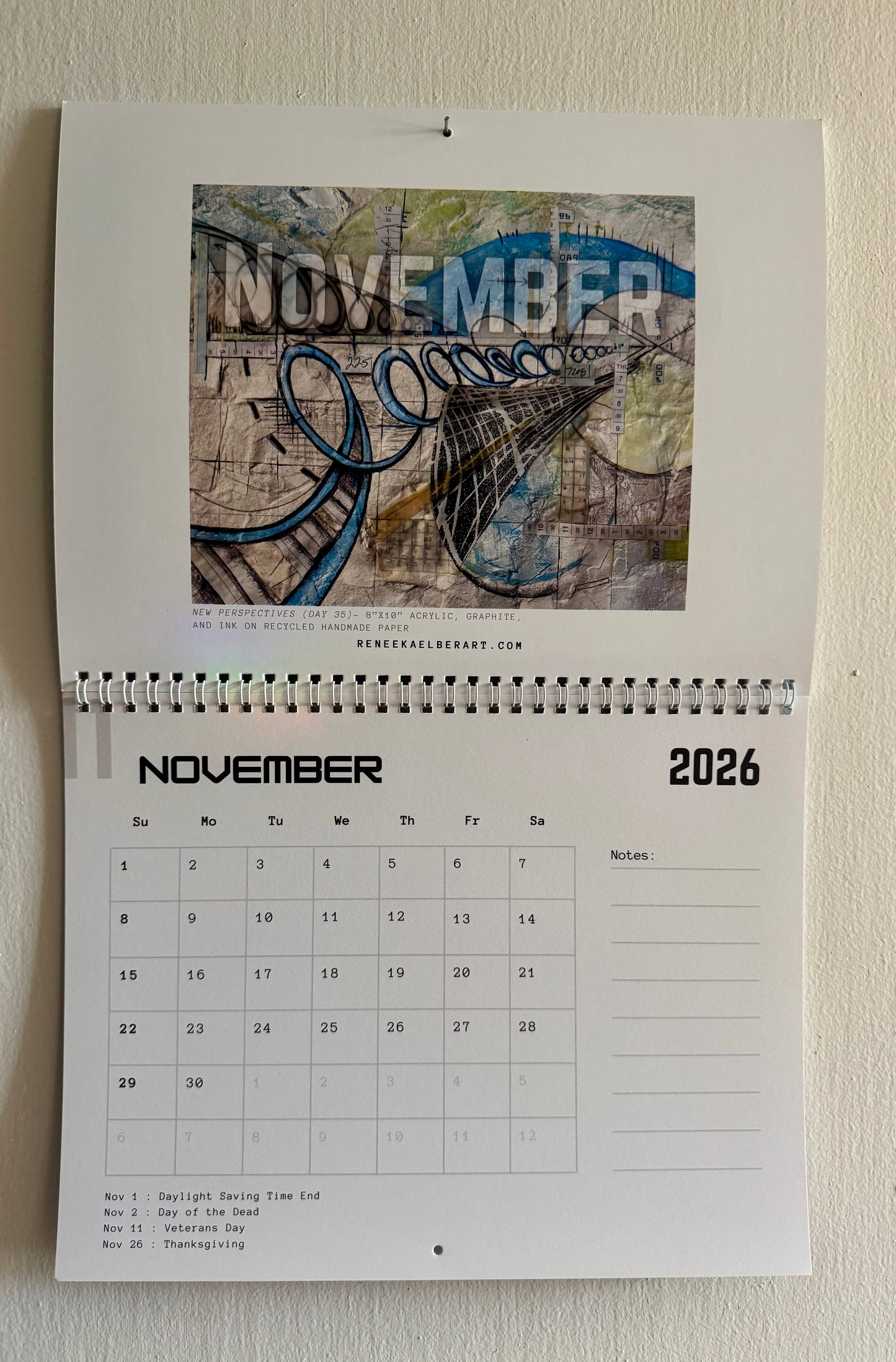 2026 Wall Calendar Spiral Bound
