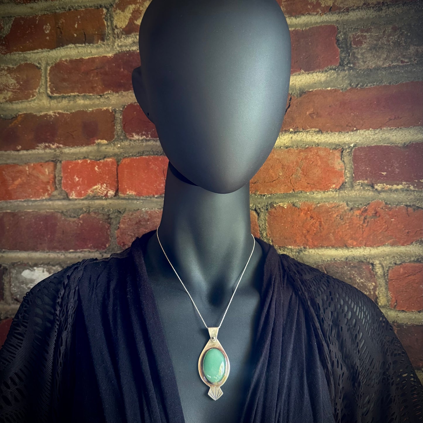 Aventurine and Sterling Silver Pendant - R.Kaelber Art