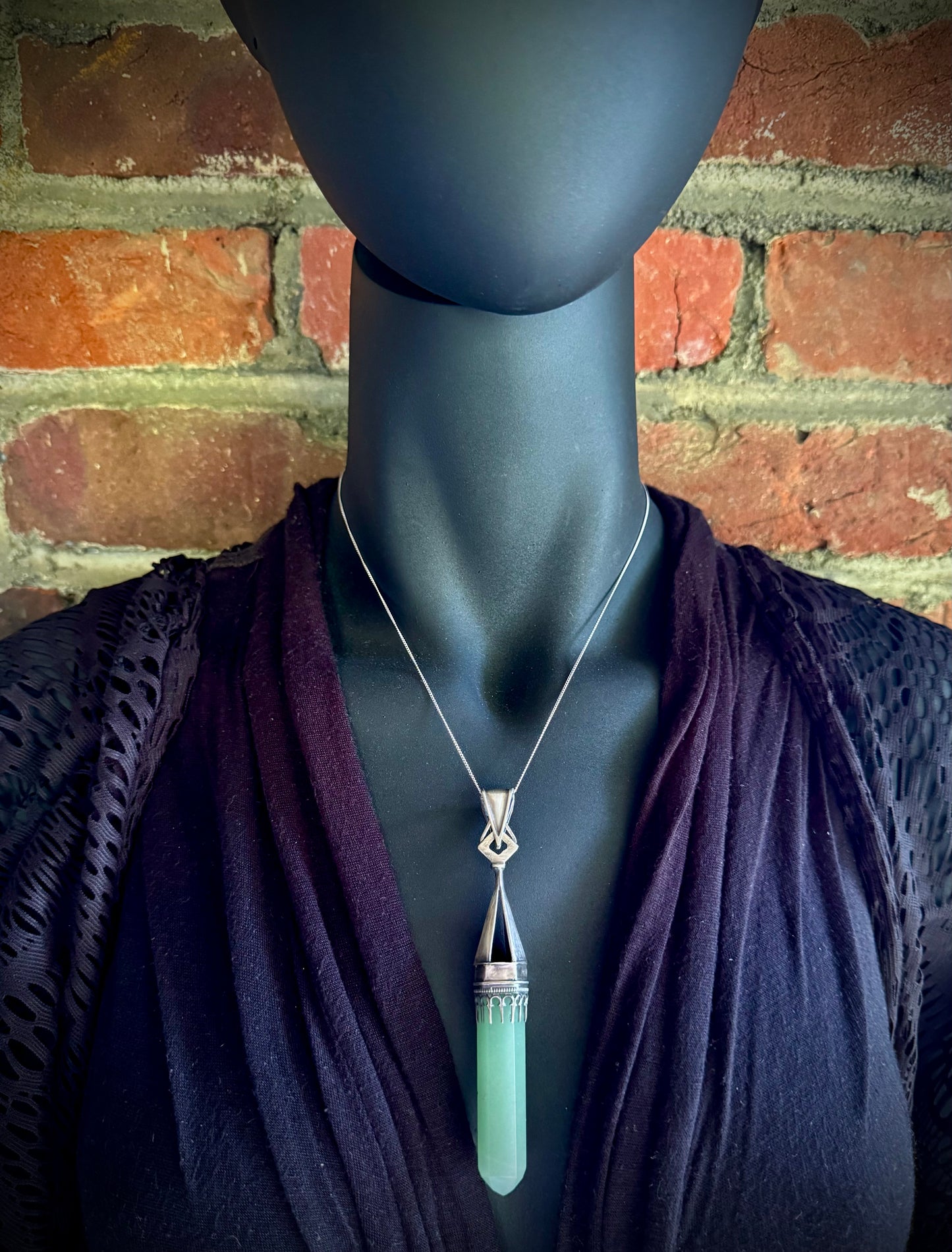 Sterling Silver and Amazonite Pendant