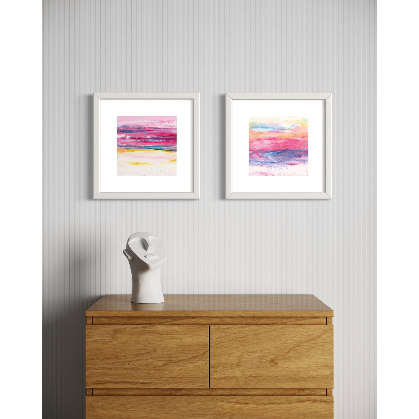 Kona Sunset I & II - Original Artwork on Paper - R.Kaelber Art