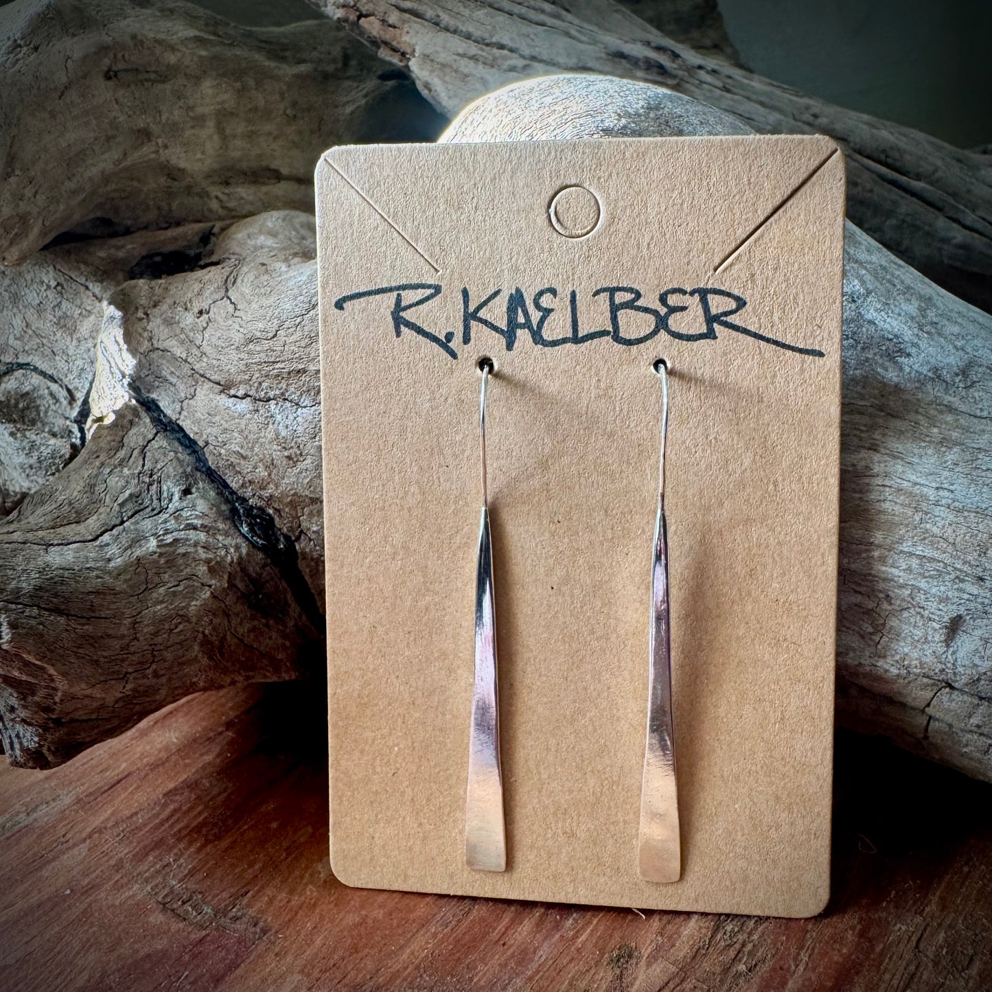 Sterling Sliver Smooth Drop Earrings - R.Kaelber Art