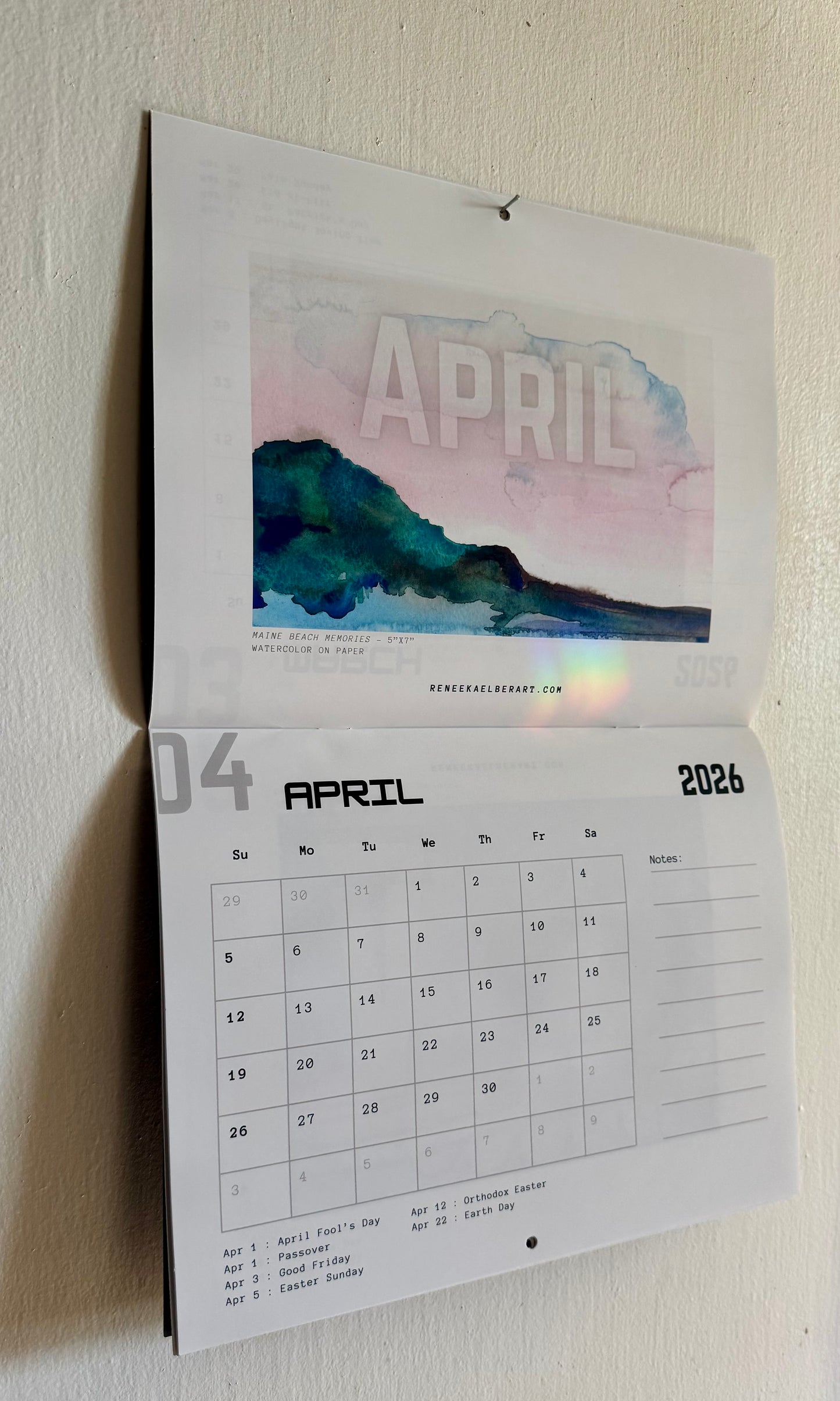 2026 Wall Calendar Staple Bound