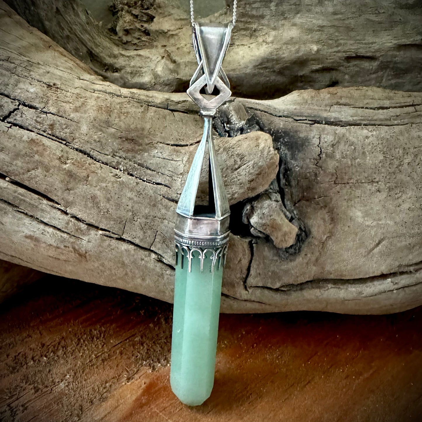 Sterling Silver and Amazonite Pendant