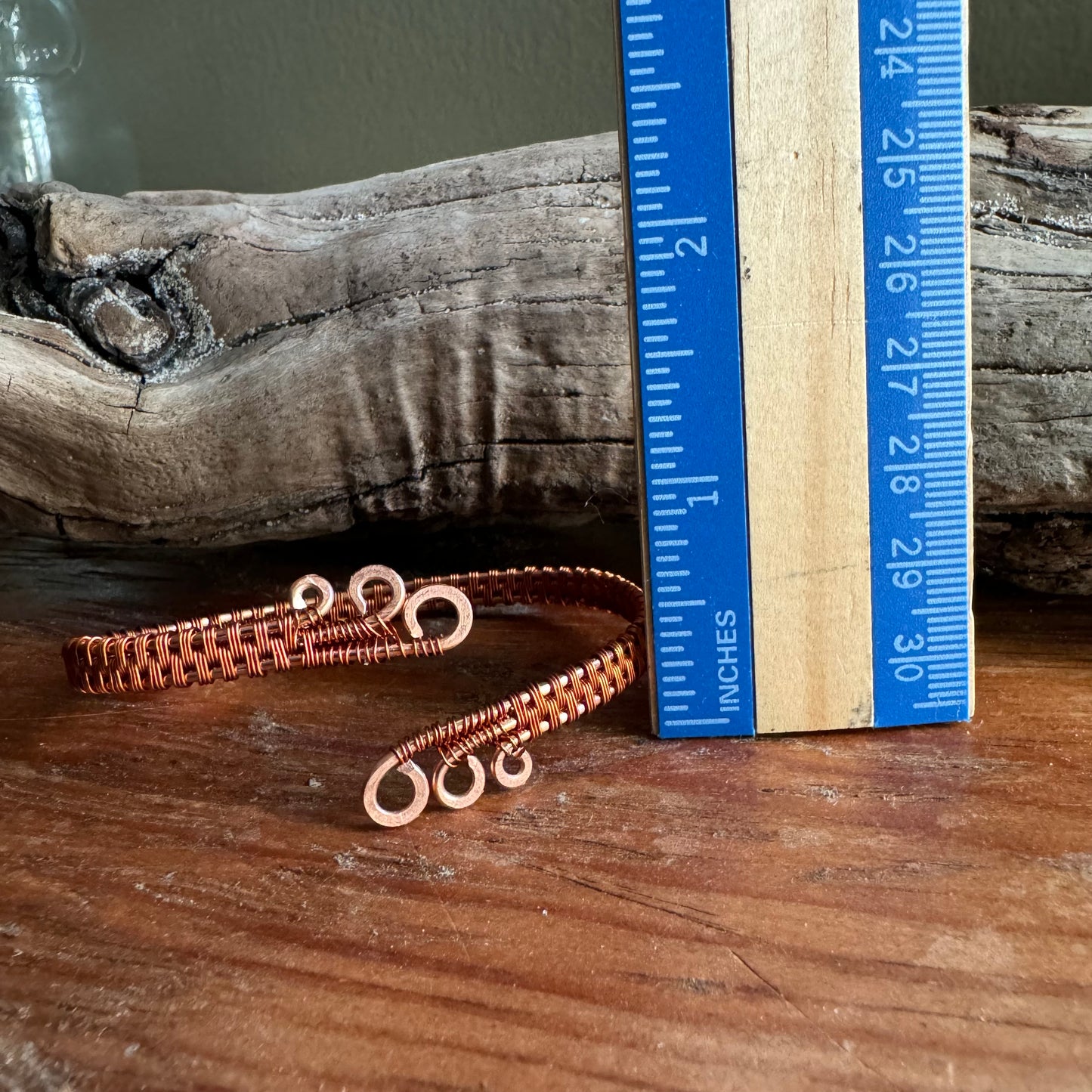 Three Spiral Cuff with Copper and Antique Bronze - R.Kaelber Art