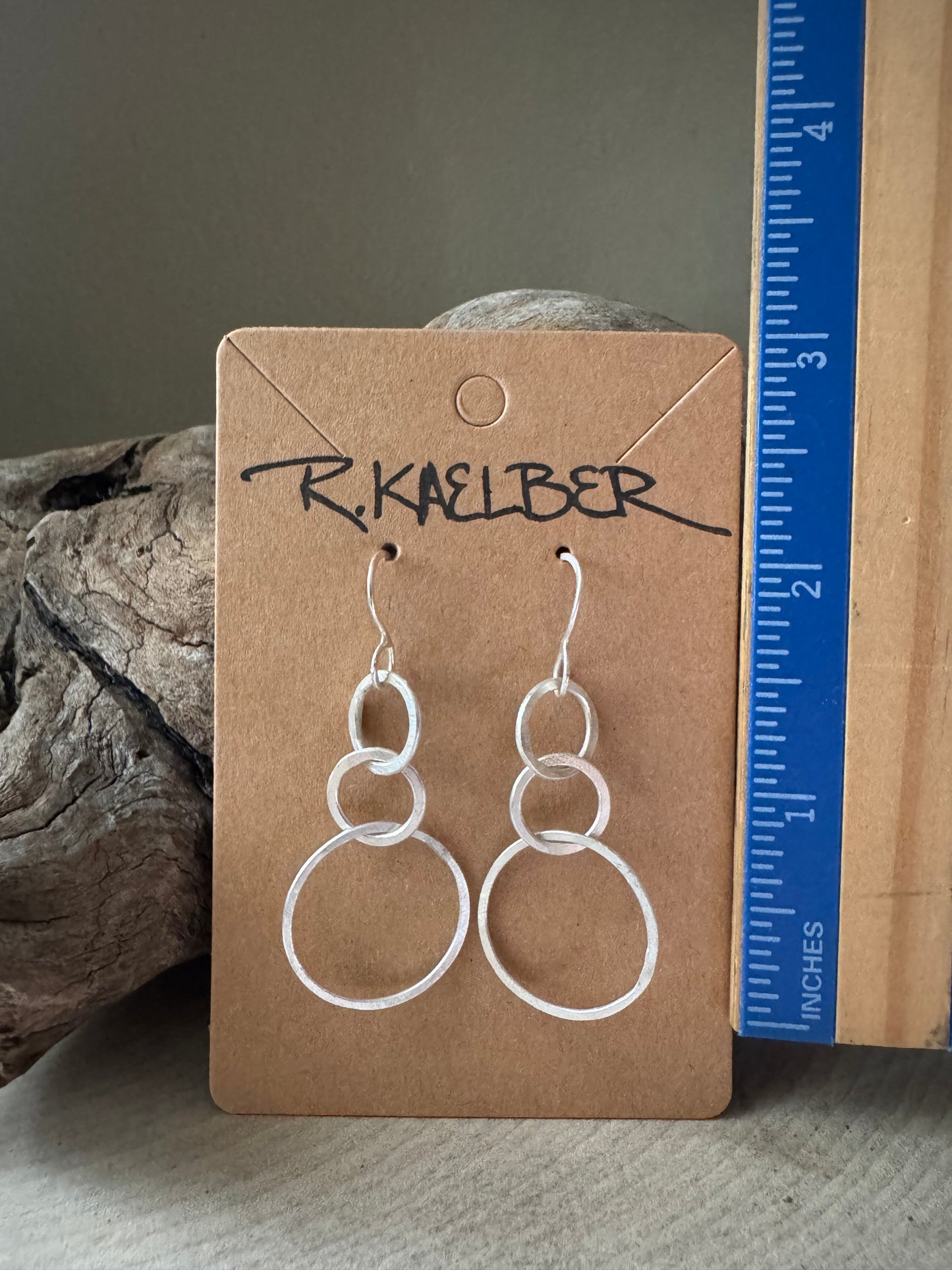 Sterling Silver Three Circles Earrings Made to Order