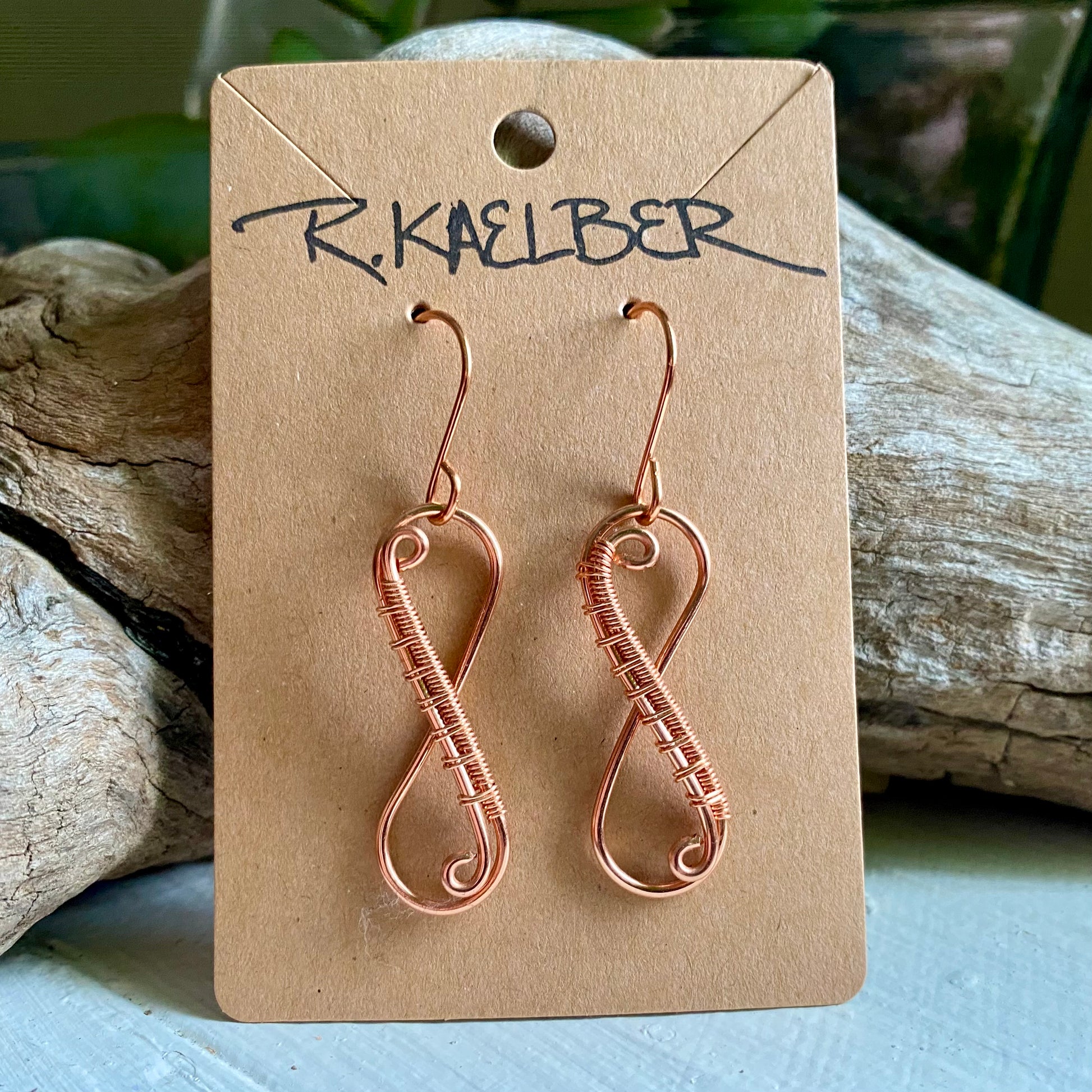 Infinity Copper Earrings - R.Kaelber Art