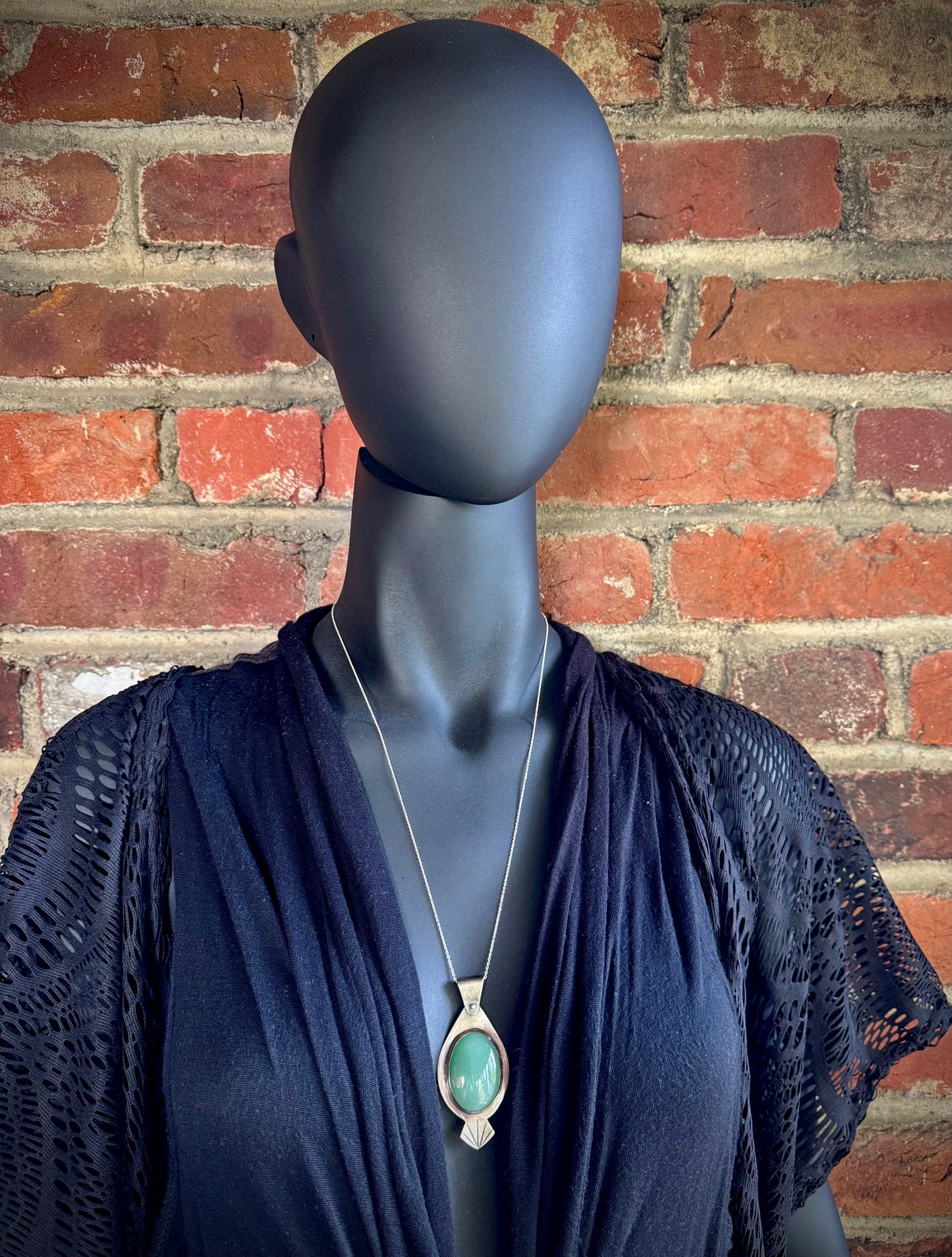 Aventurine and Sterling Silver Pendant - R.Kaelber Art