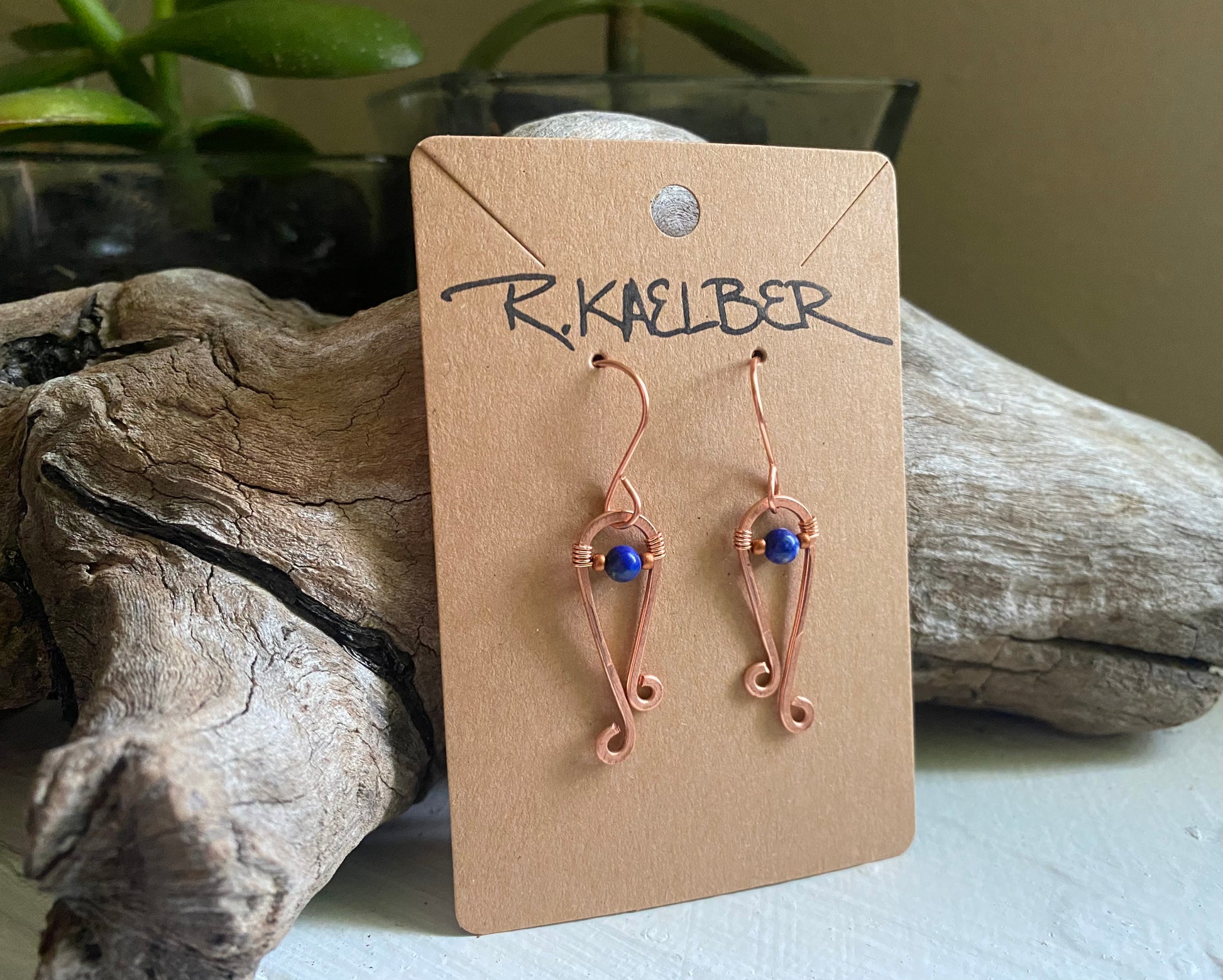 Lapis Lazuli Small Dangle Earrings - R.Kaelber Art