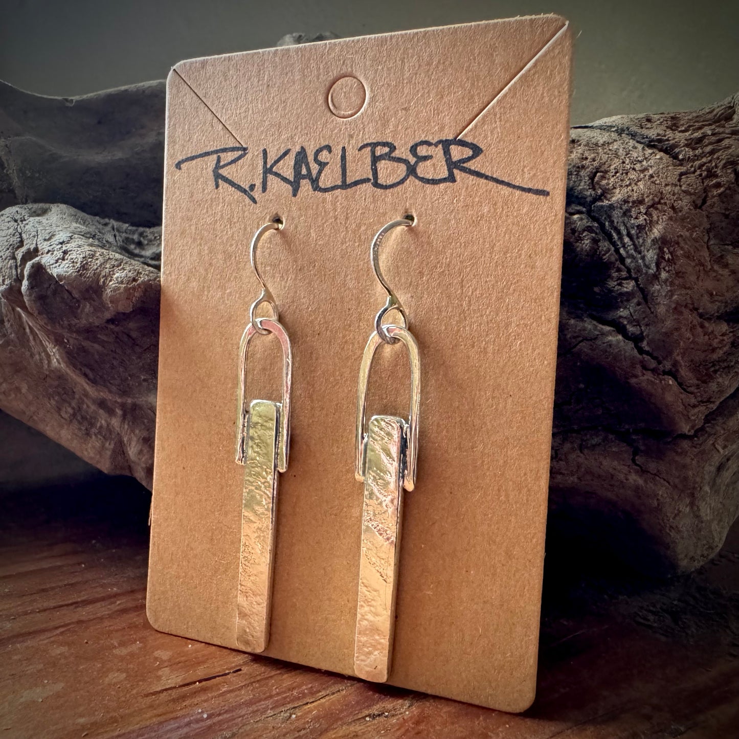 Lace Texture Sterling Silver Dangle Earrings Large