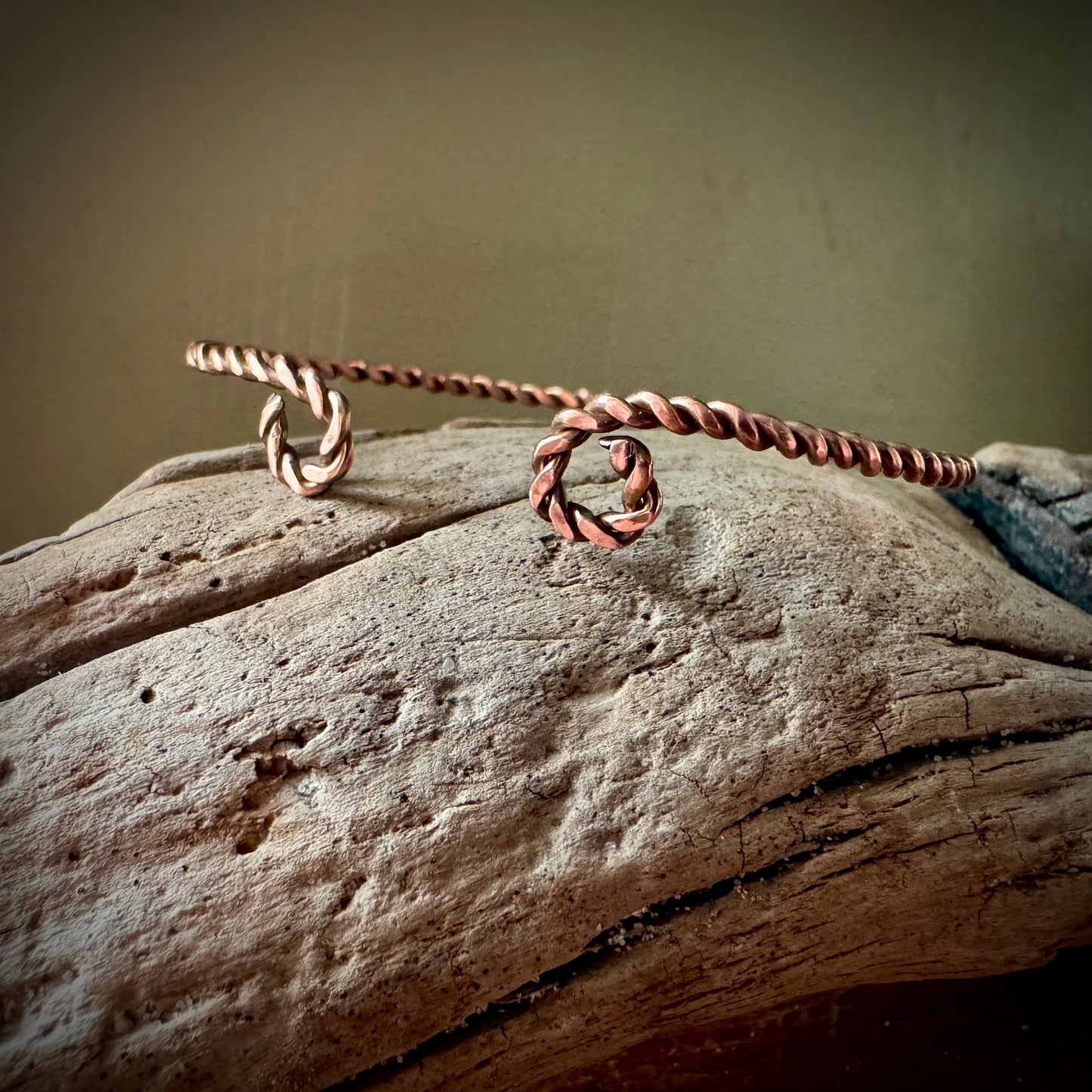 Twist Cuff with Copper or Antique Bronze - R.Kaelber Art