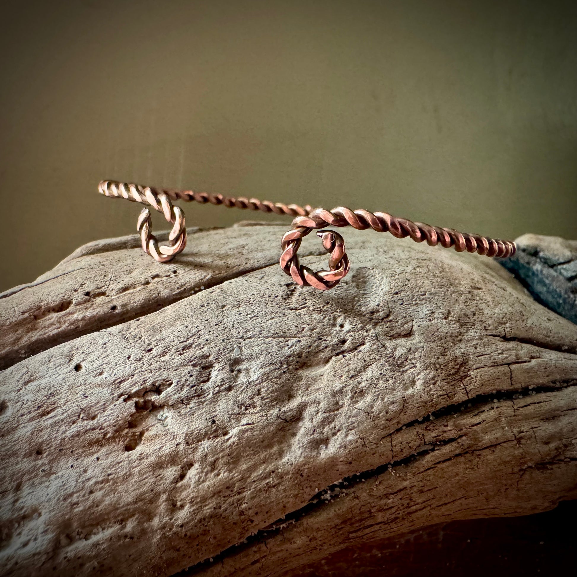 Twist Cuff with Copper or Antique Bronze - R.Kaelber Art