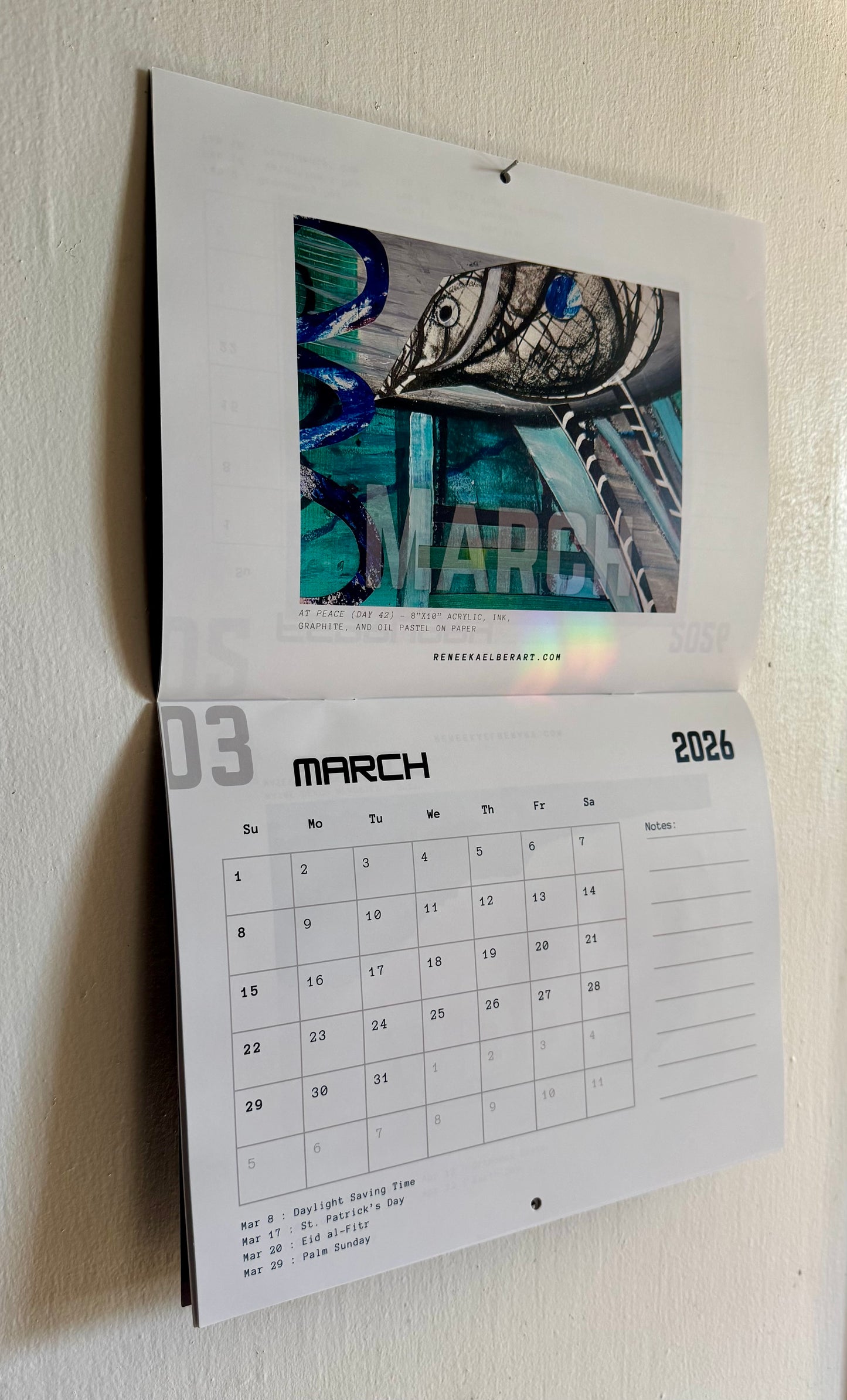 2026 Wall Calendar Staple Bound