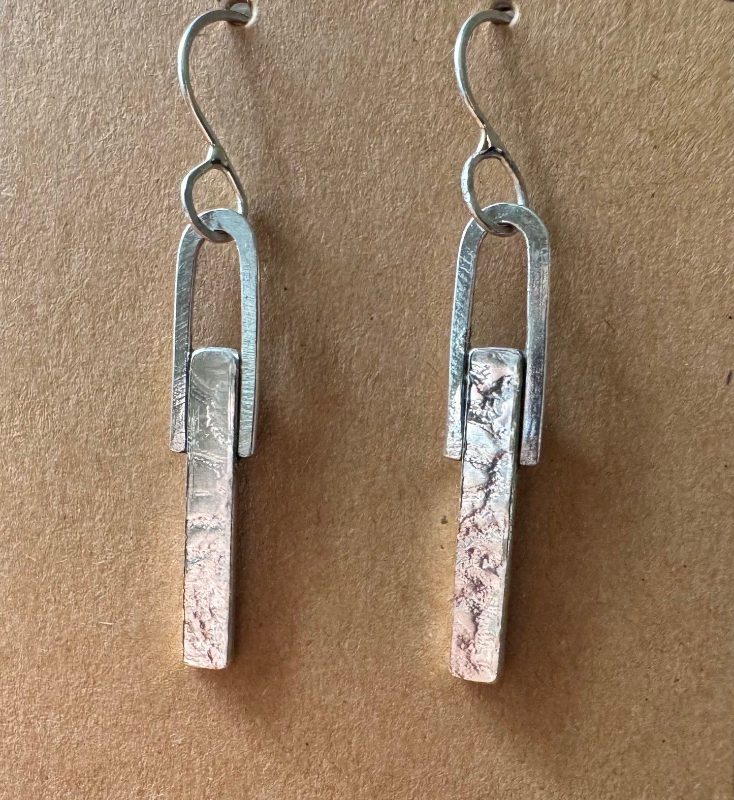 Lace Texture Silver Earrings