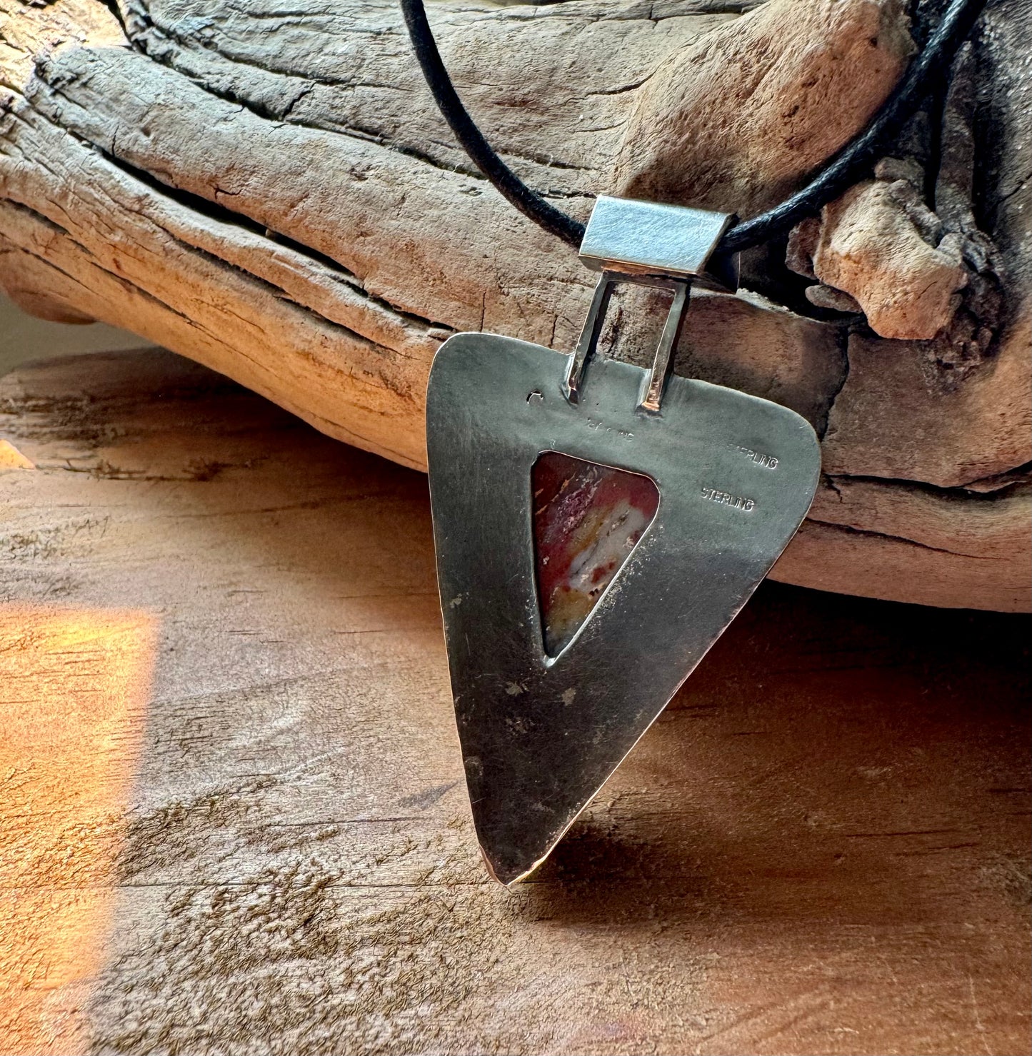 Fancy Jasper and Sterling Silver Pendant