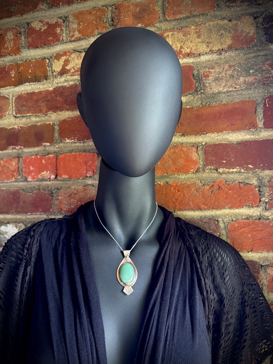 Aventurine and Sterling Silver Pendant - R.Kaelber Art