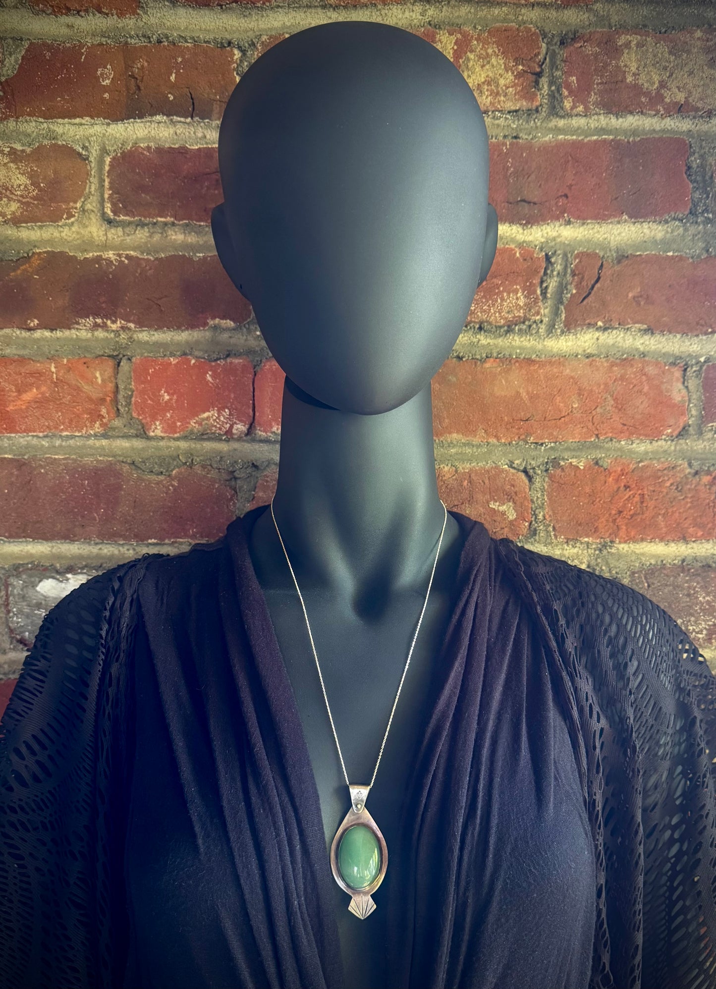Aventurine and Sterling Silver Pendant - R.Kaelber Art