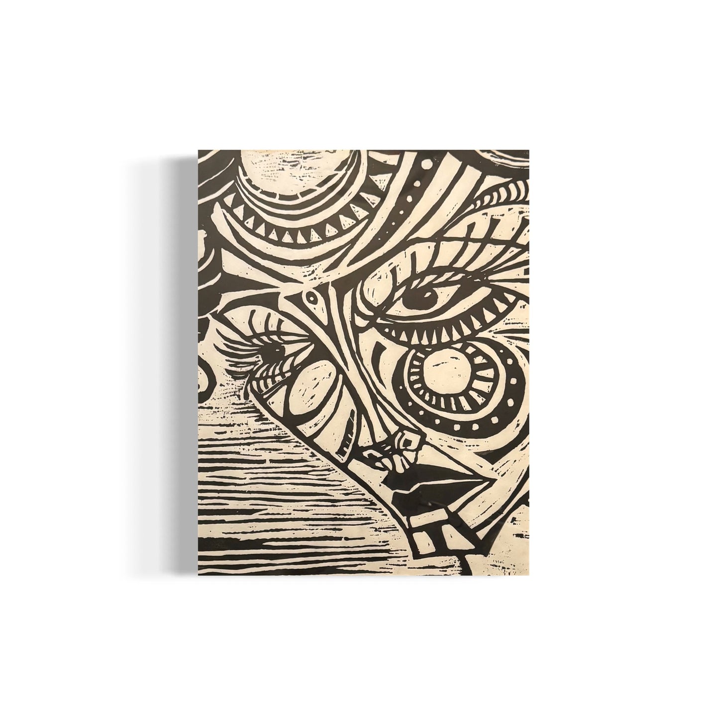 Ruby Black Ink Woodblock Print 1/1 - R.Kaelber Art