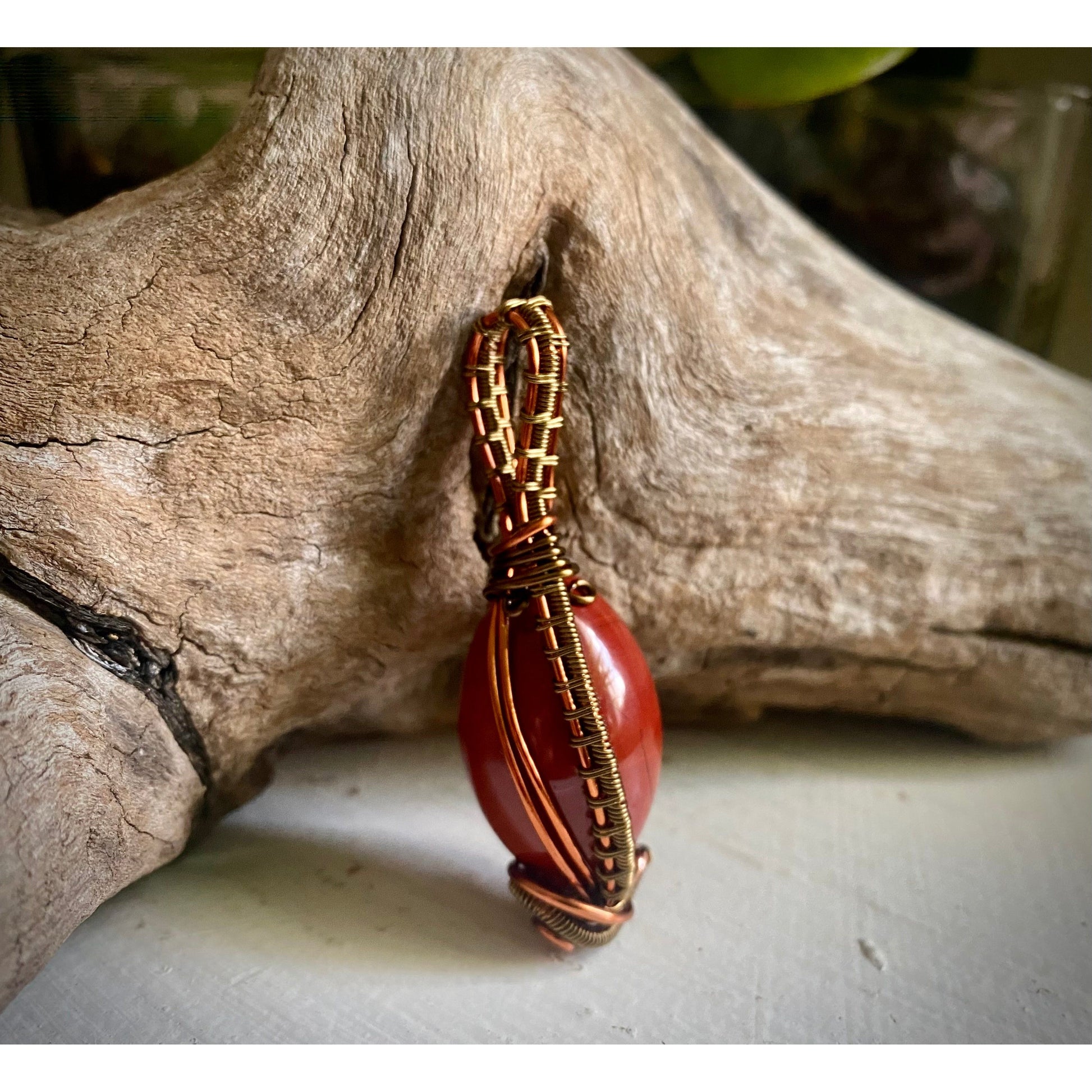 Carnelian Earring and Red Jasper Pendant Set - R.Kaelber Art