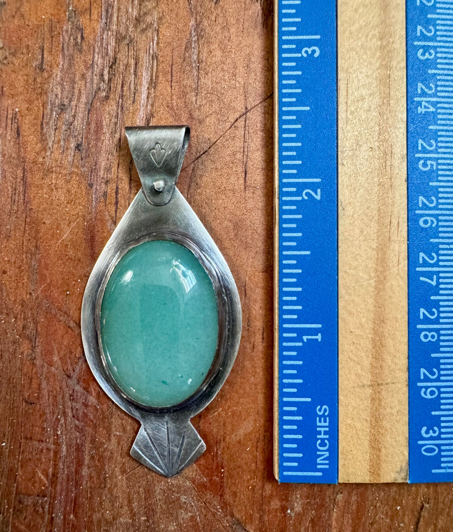 Aventurine and Sterling Silver Pendant - R.Kaelber Art